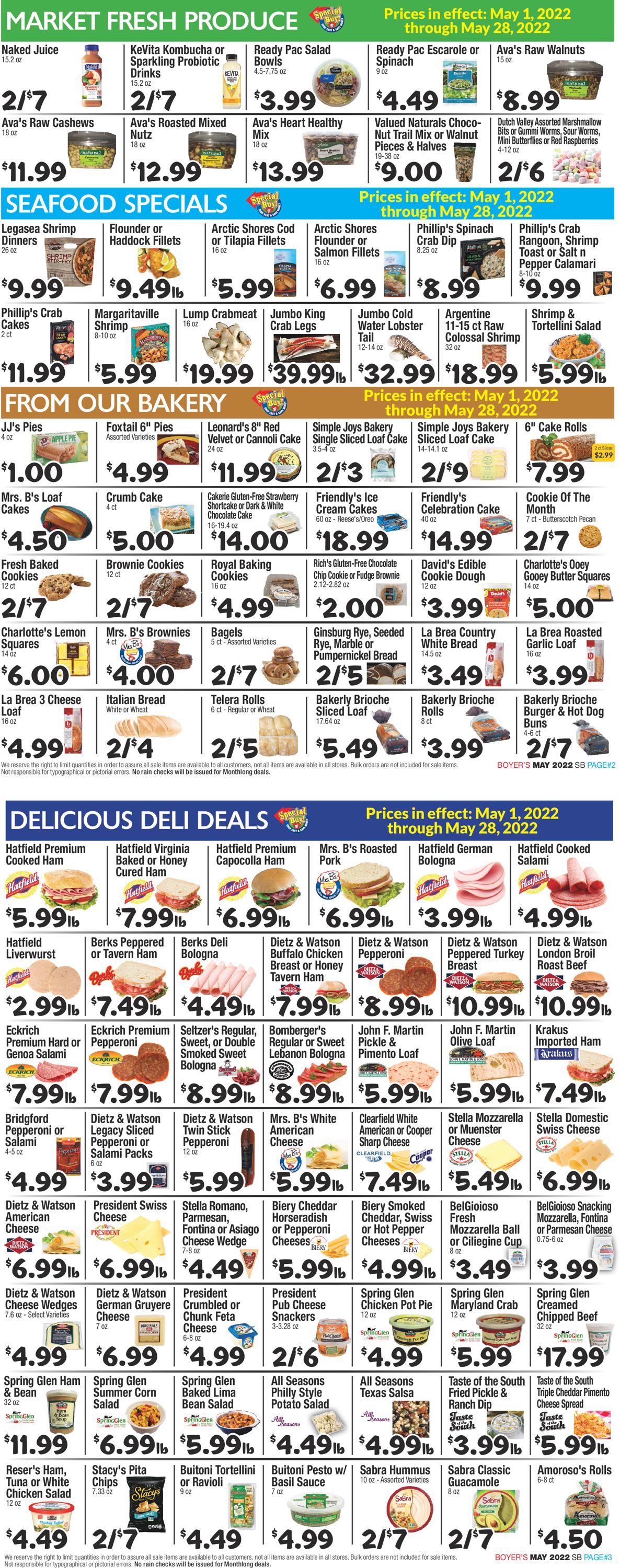 Boyer's Food Markets Weekly Ad Circular - valid 05/01-05/28/2022 (Page 2)
