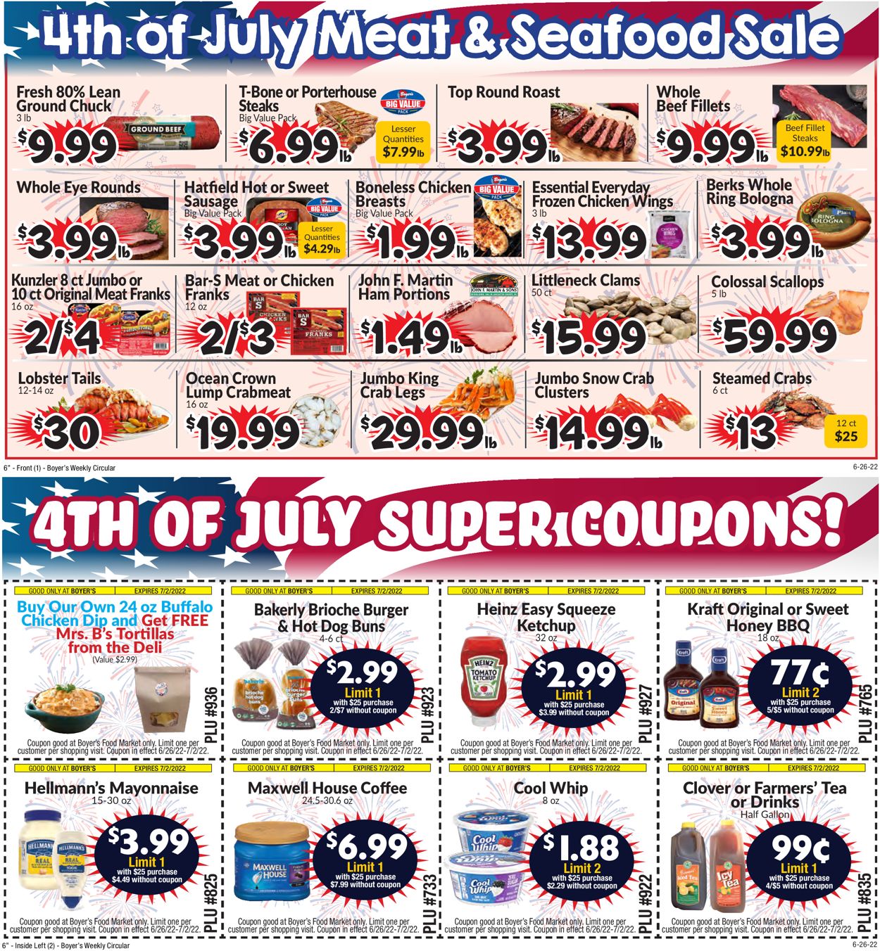 Boyer's Food Markets Weekly Ad Circular - valid 06/26-07/02/2022