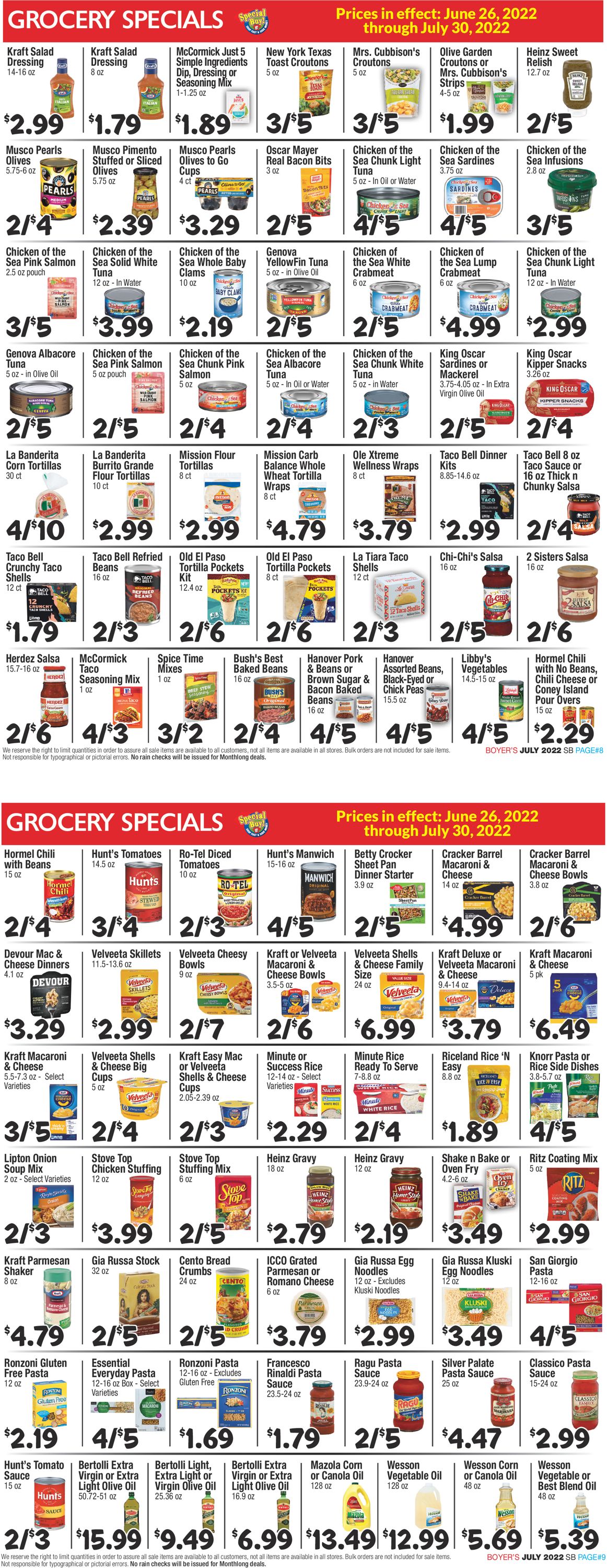 Boyer's Food Markets Weekly Ad Circular - valid 06/26-07/30/2022 (Page 5)