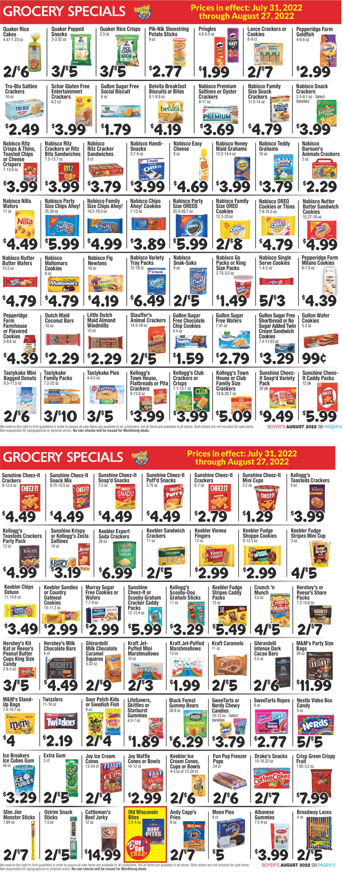 Boyer's Food Markets Weekly Ad Circular - valid 07/31-08/27/2022 (Page 8)