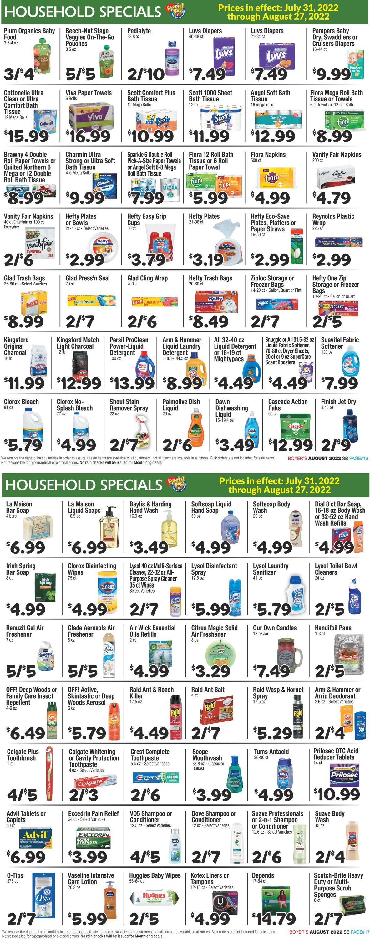 Boyer's Food Markets Weekly Ad Circular - valid 07/31-08/27/2022 (Page 9)