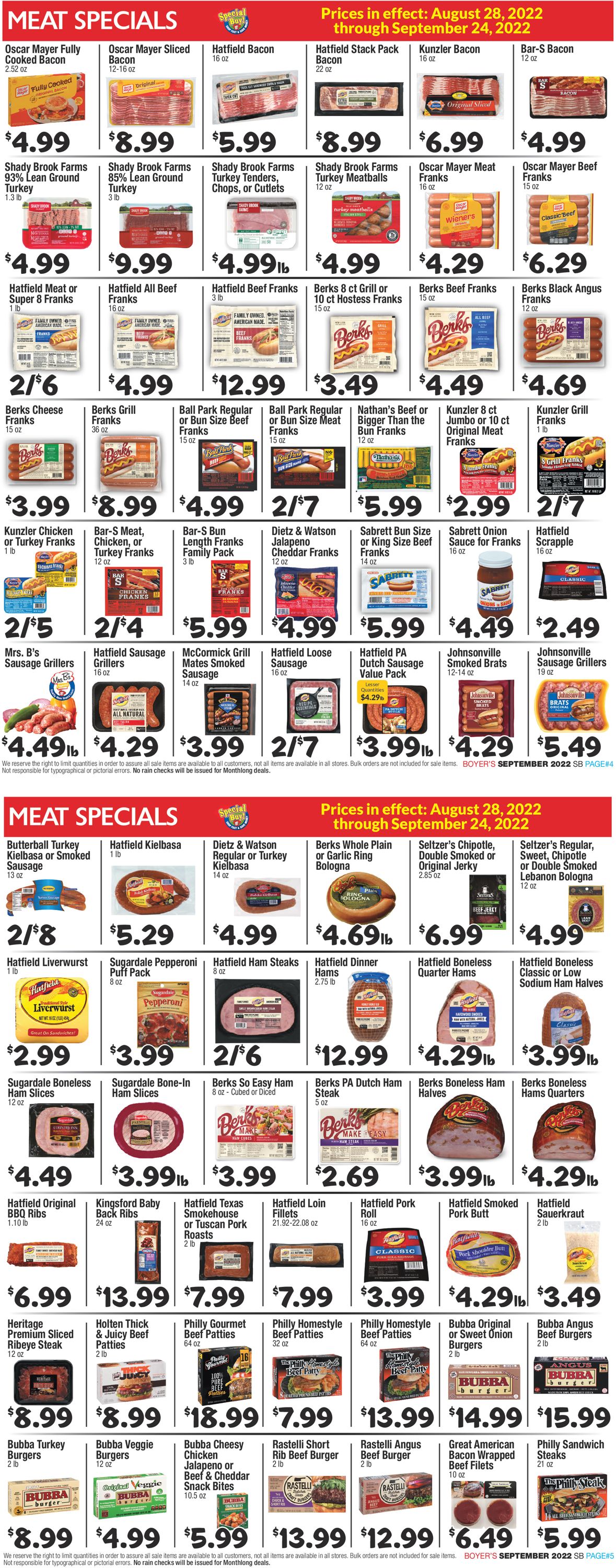 Boyer's Food Markets Weekly Ad Circular - valid 08/28-09/24/2022 (Page 3)