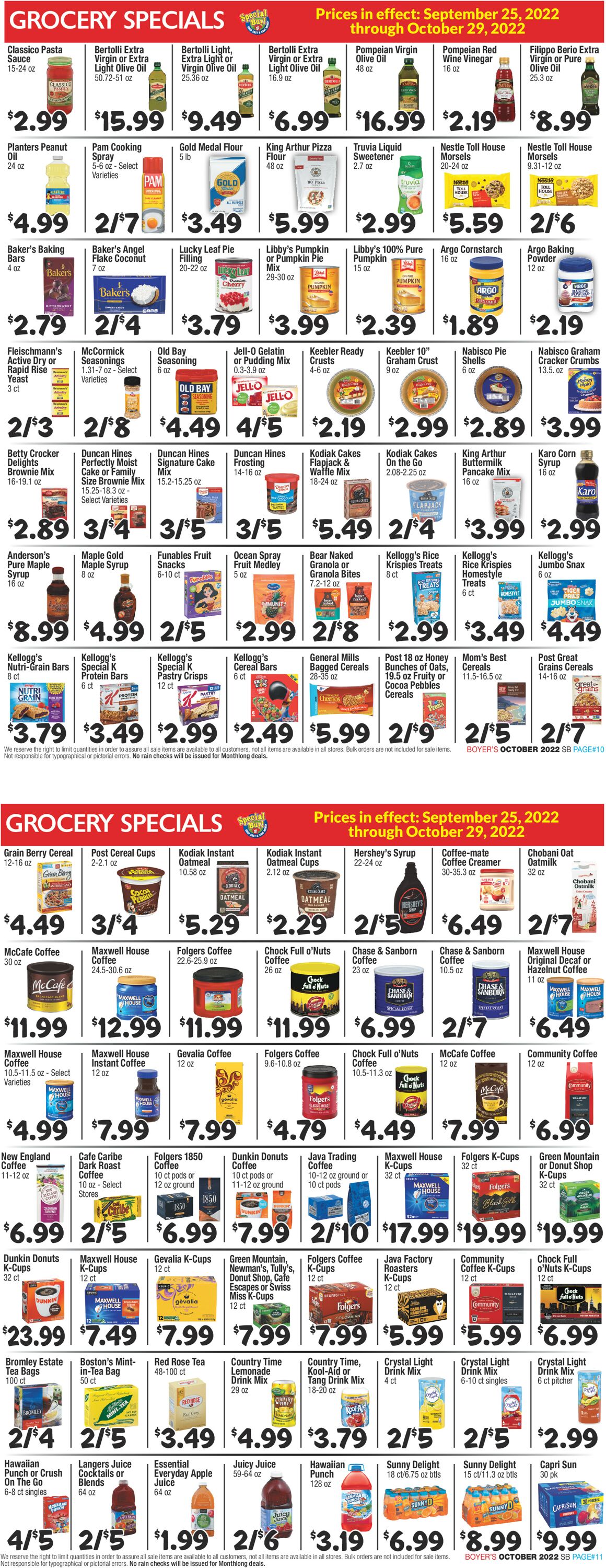 Boyer's Food Markets Weekly Ad Circular - valid 09/25-10/29/2022 (Page 6)