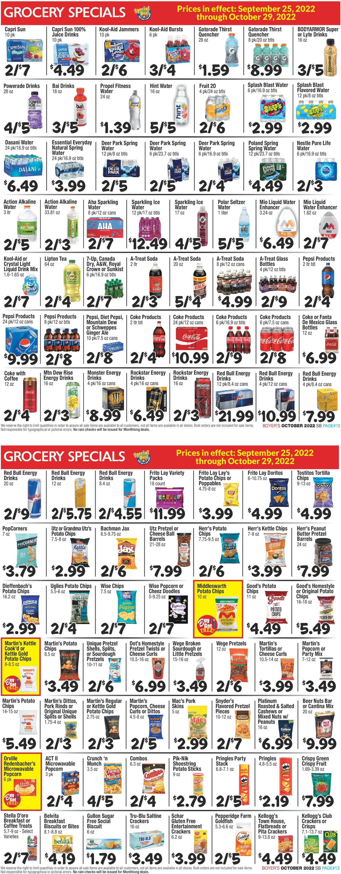 Boyer's Food Markets Weekly Ad Circular - valid 09/25-10/29/2022 (Page 7)