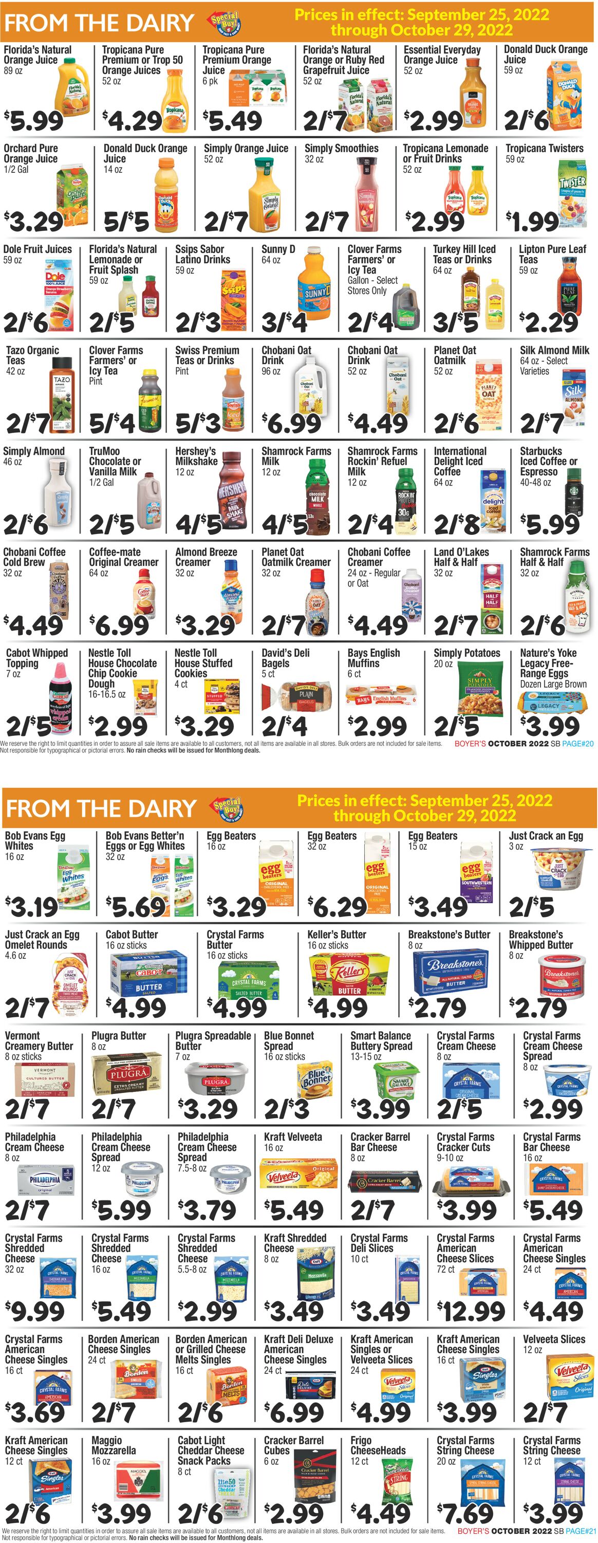 Boyer's Food Markets Weekly Ad Circular - valid 09/25-10/29/2022 (Page 11)