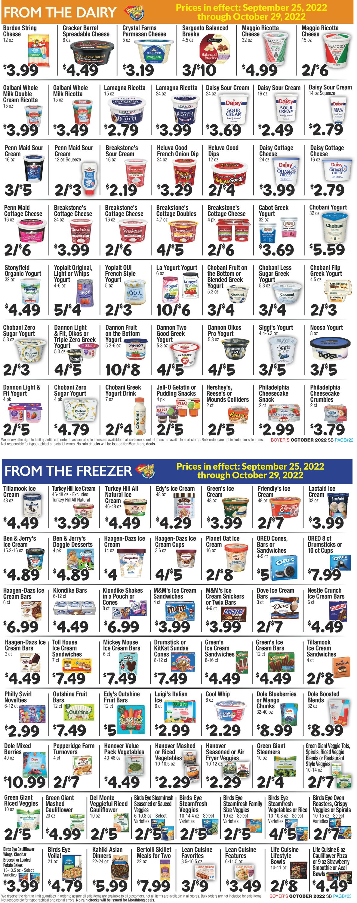 Boyer's Food Markets Weekly Ad Circular - valid 09/25-10/29/2022 (Page 12)