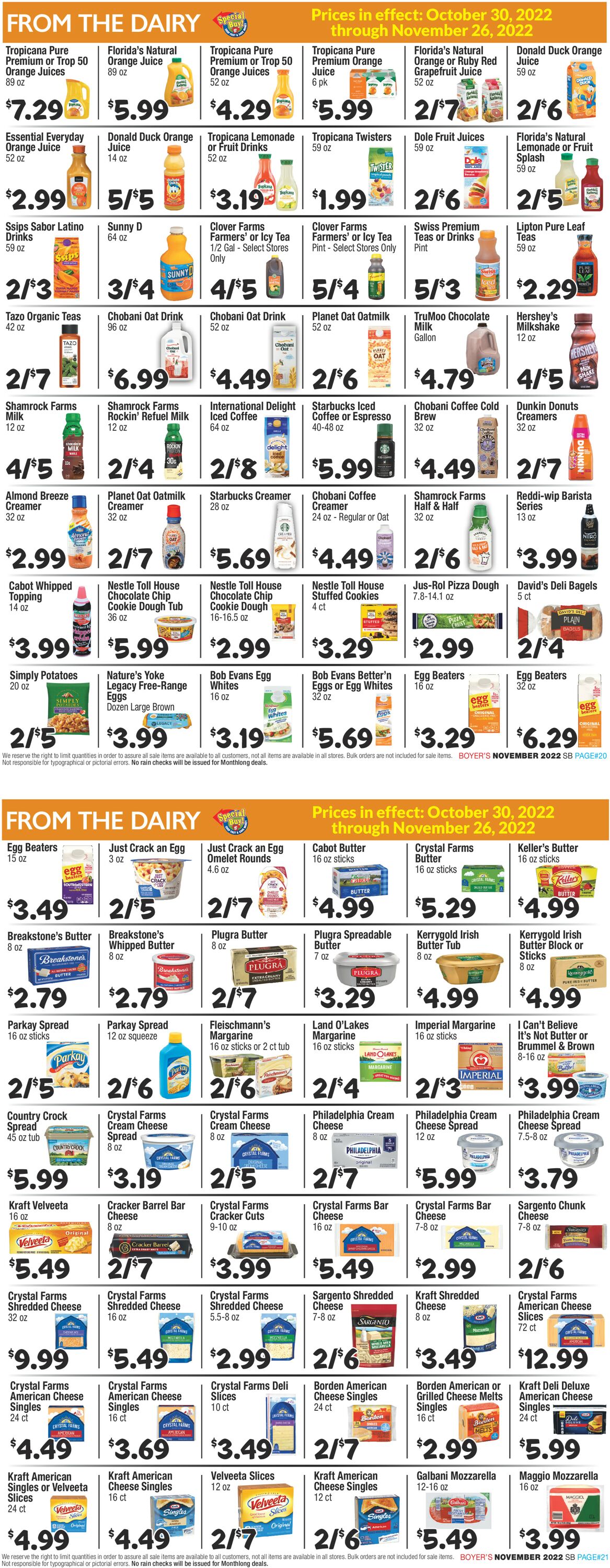 Boyer's Food Markets Weekly Ad Circular - valid 10/30-11/26/2022 (Page 11)