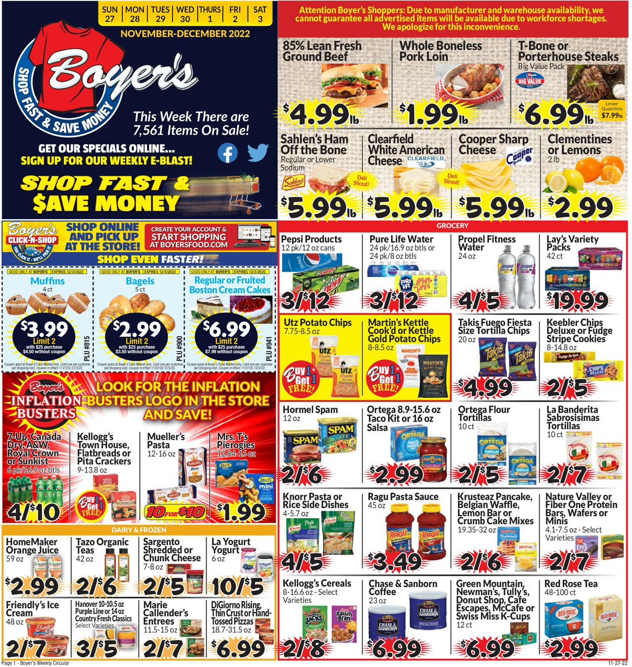 Boyer's Food Markets Weekly Ad Circular - valid 11/27-12/03/2022 (Page 3)