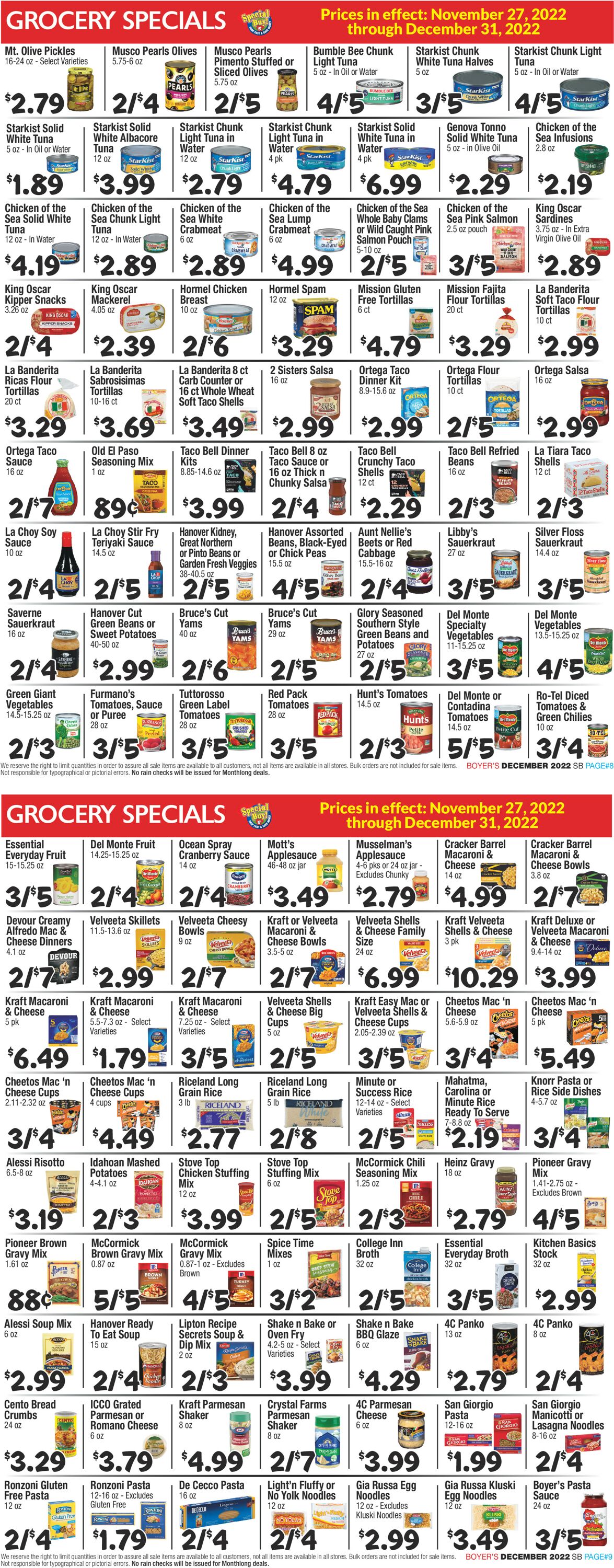 Boyer's Food Markets Weekly Ad Circular - valid 11/27-12/31/2022 (Page 5)
