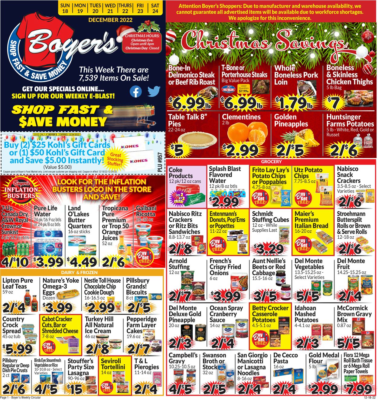 Boyer's Food Markets Weekly Ad Circular - valid 12/18-12/24/2022 (Page 3)