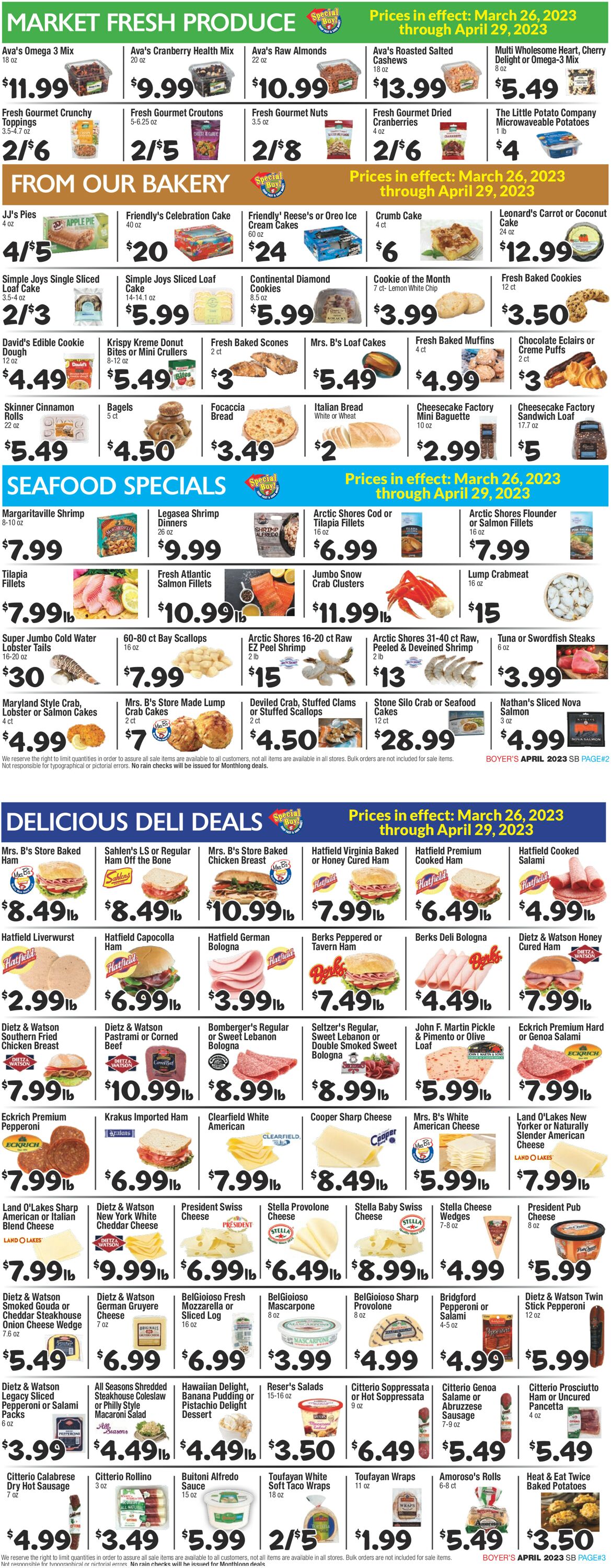 Boyer's Food Markets Weekly Ad Circular - valid 03/26-04/29/2023 (Page 2)