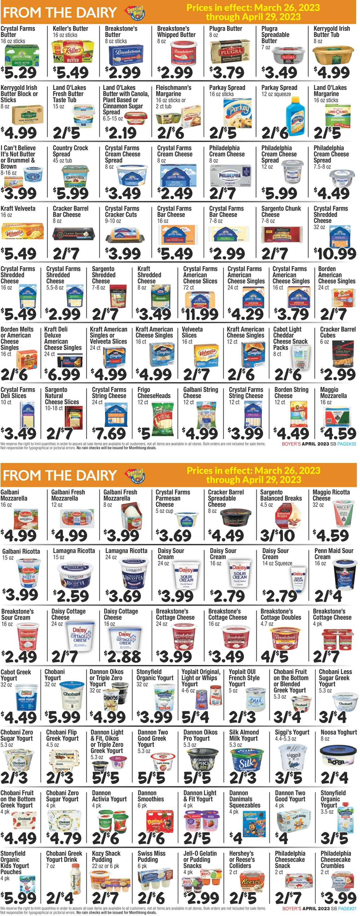 Boyer's Food Markets Weekly Ad Circular - valid 03/26-04/29/2023 (Page 11)