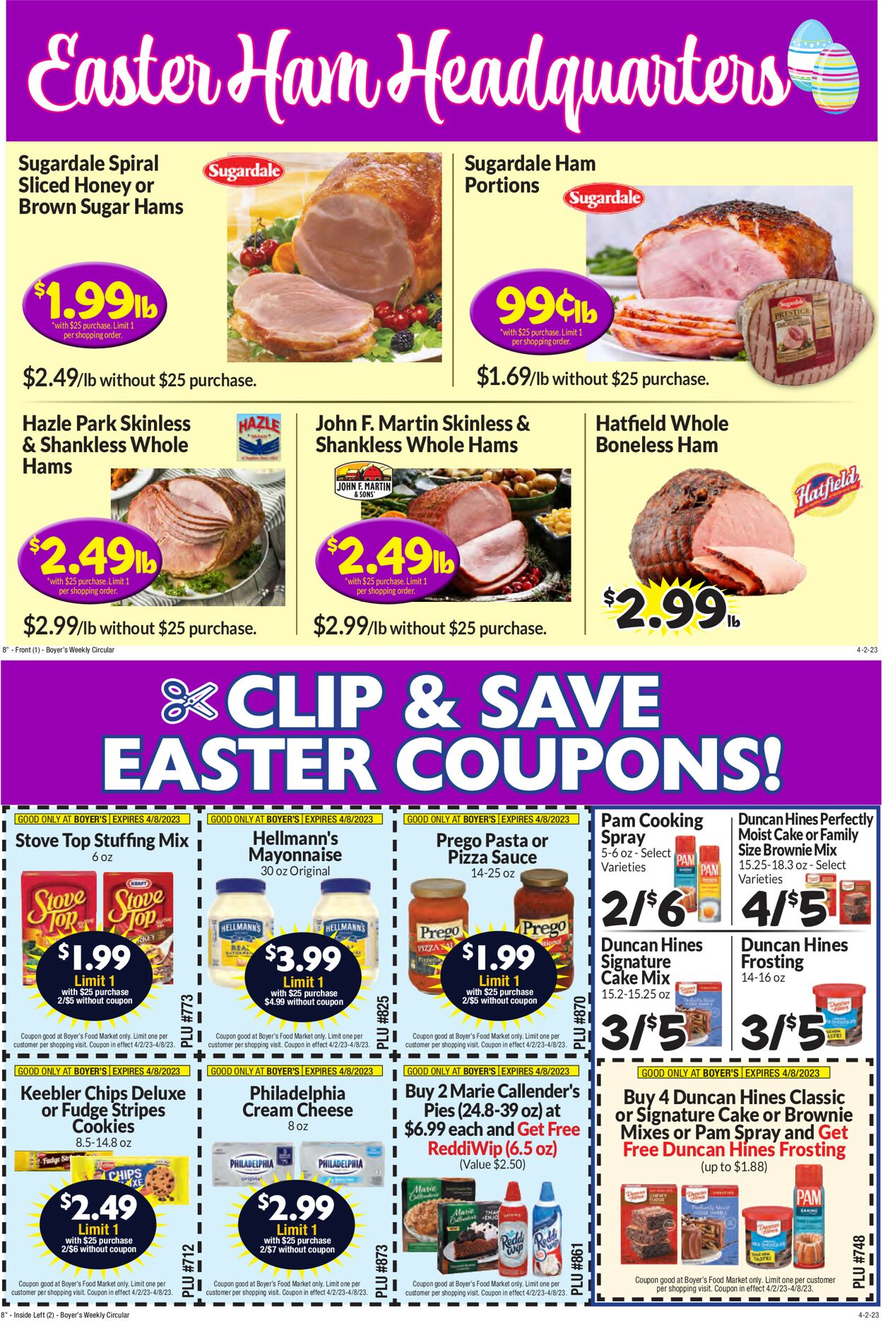 Boyer's Food Markets Weekly Ad Circular - valid 04/02-04/08/2023