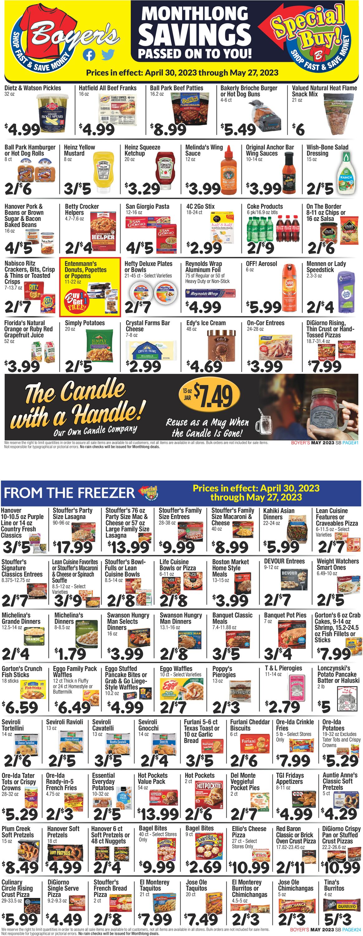 Boyer's Food Markets Weekly Ad Circular - valid 04/30-05/27/2023