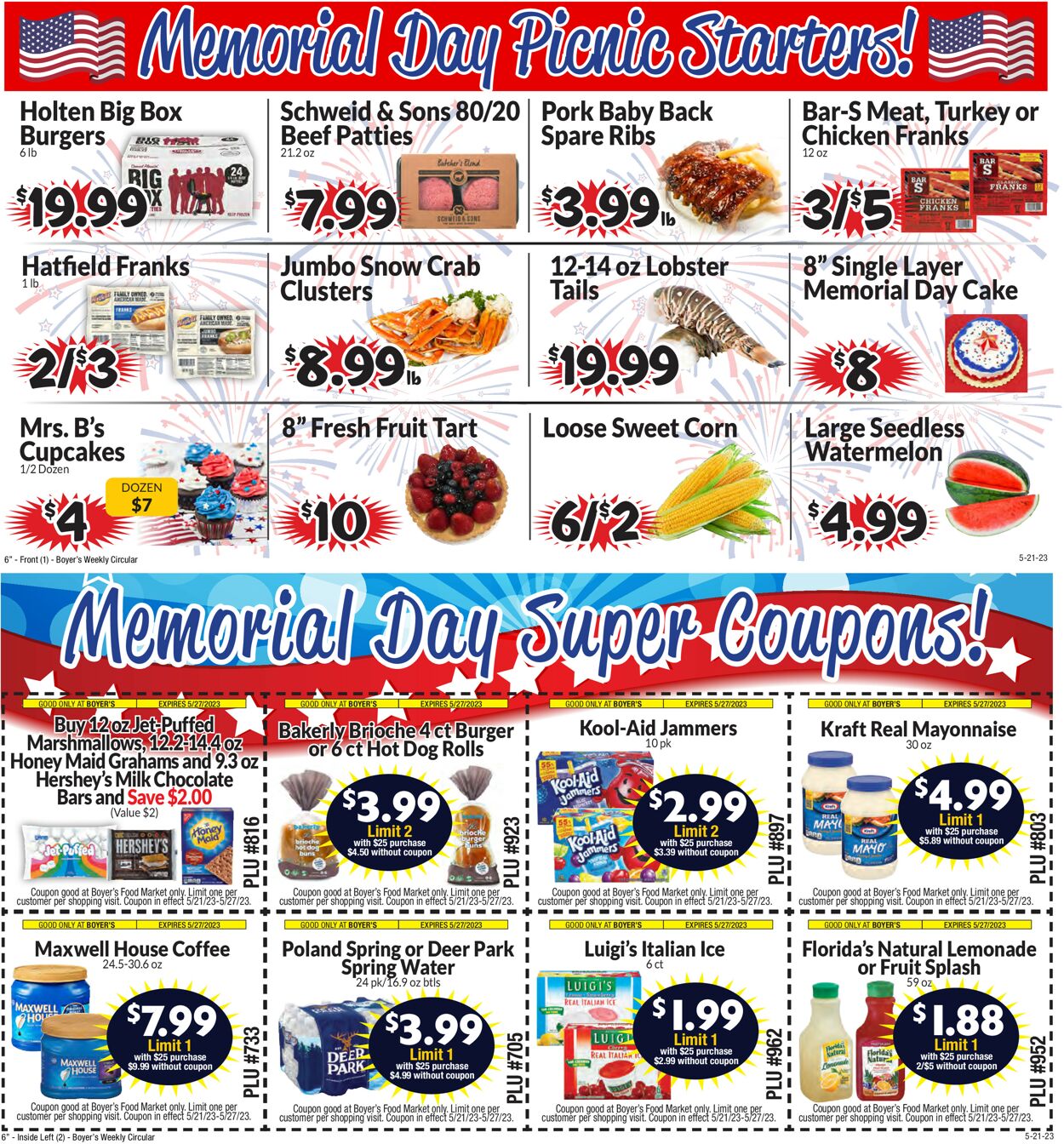 Boyer's Food Markets Weekly Ad Circular - valid 05/21-05/27/2023