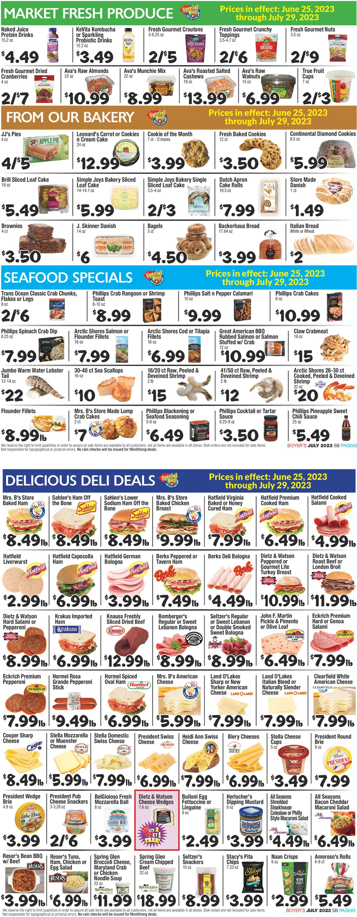 Boyer's Food Markets Weekly Ad Circular - valid 06/25-07/29/2023 (Page 2)