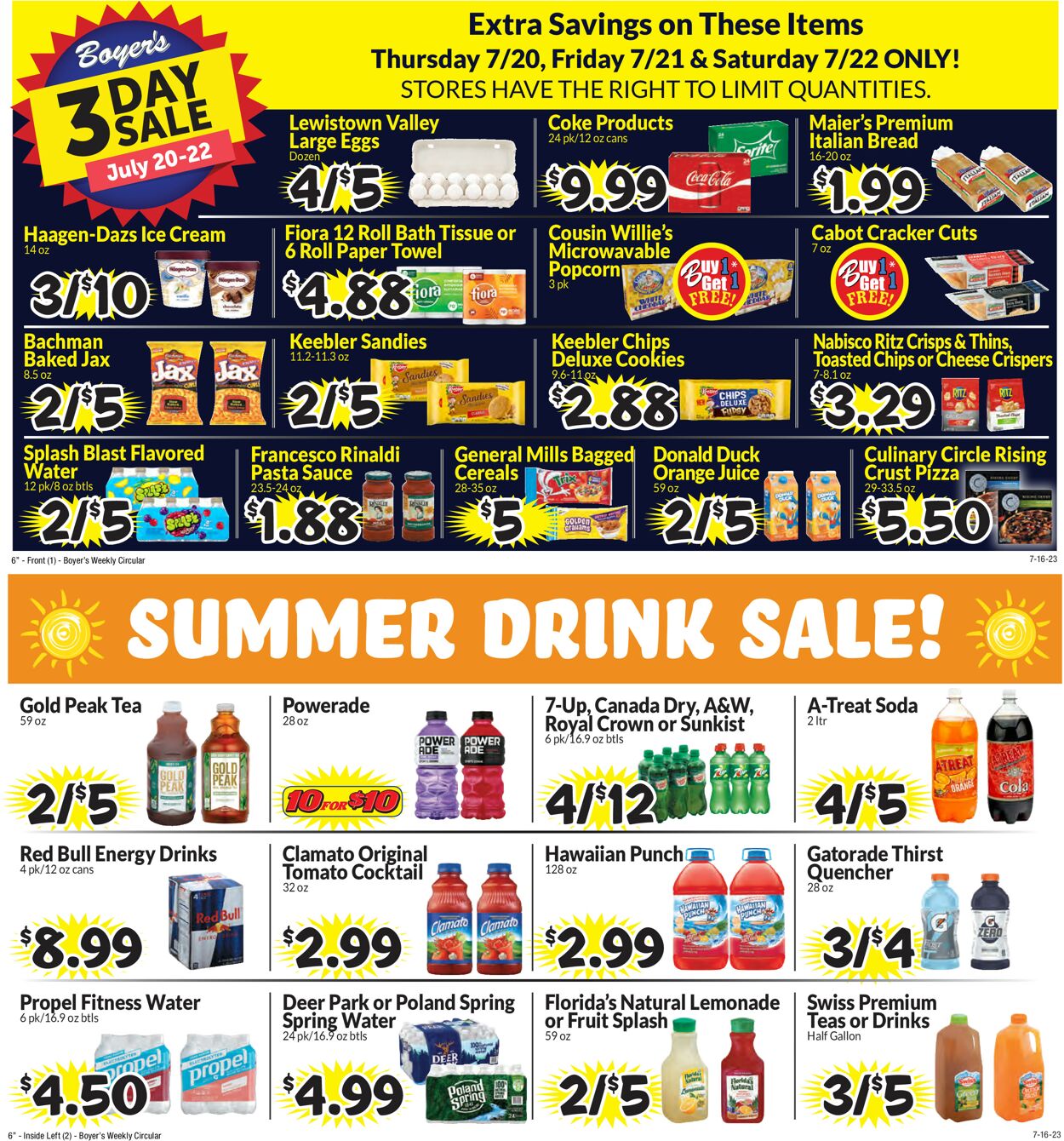 Boyer's Food Markets Weekly Ad Circular - valid 07/16-07/22/2023