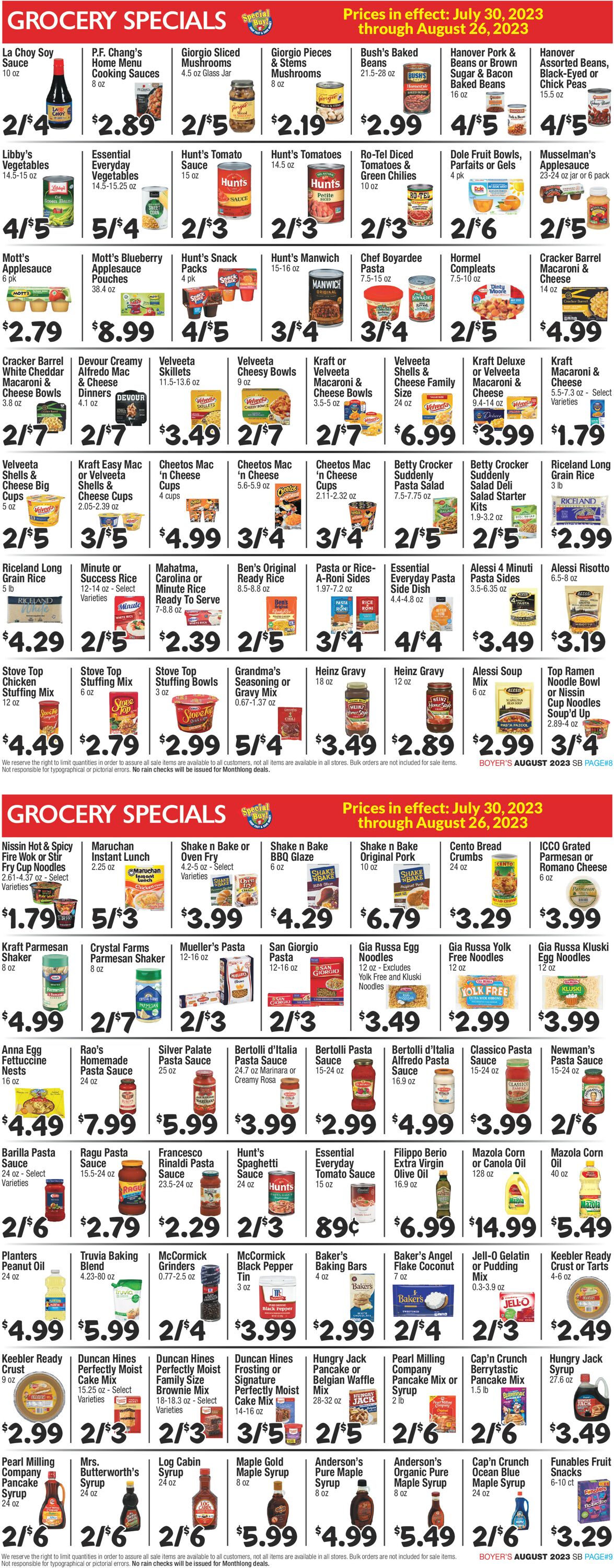 Boyer's Food Markets Weekly Ad Circular - valid 07/30-08/26/2023 (Page 5)