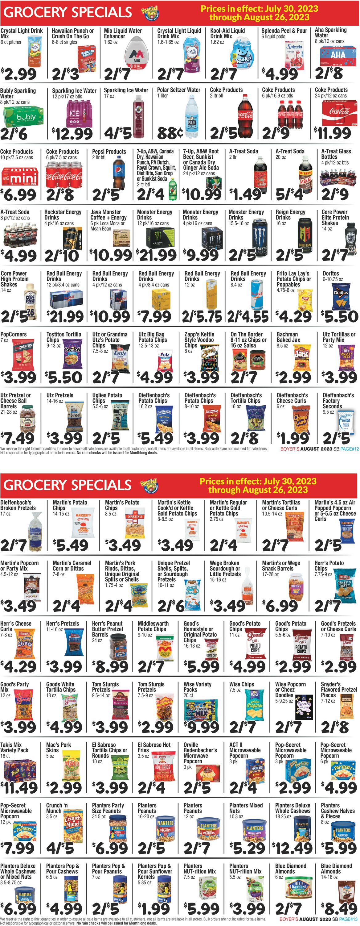 Boyer's Food Markets Weekly Ad Circular - valid 07/30-08/26/2023 (Page 7)