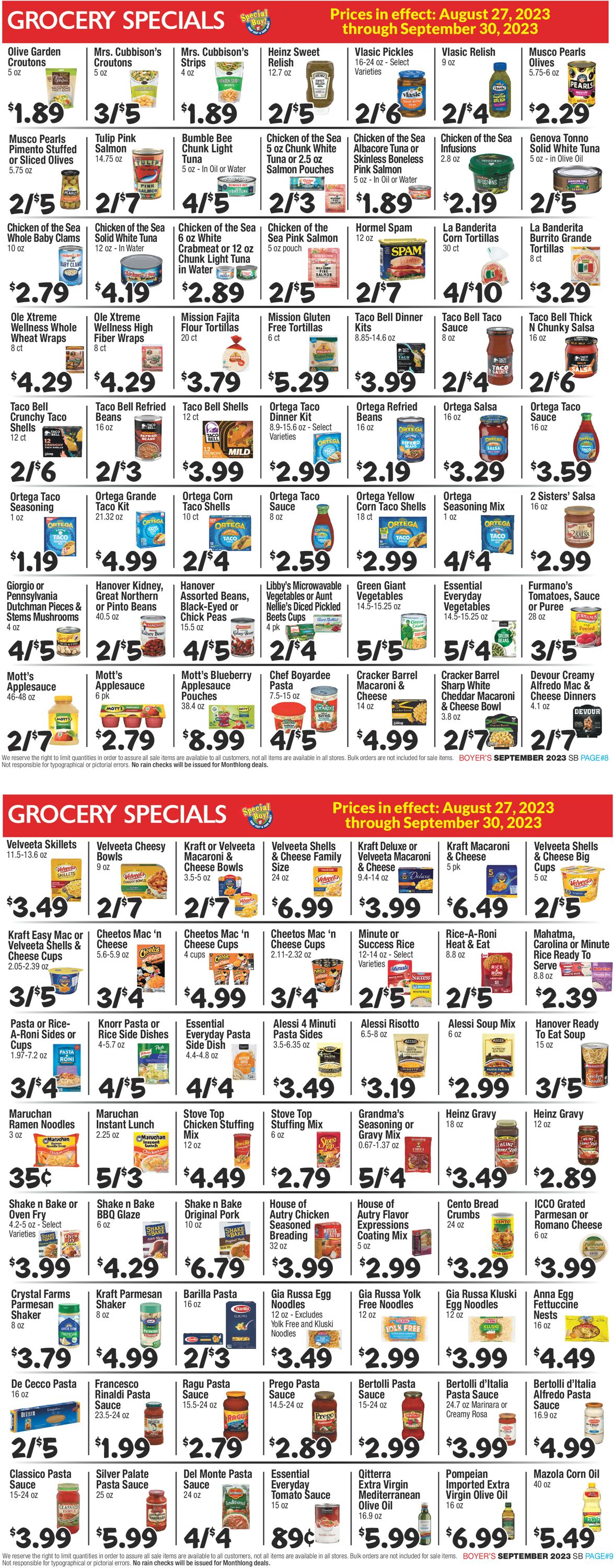 Boyer's Food Markets Weekly Ad Circular - valid 08/27-09/30/2023 (Page 5)