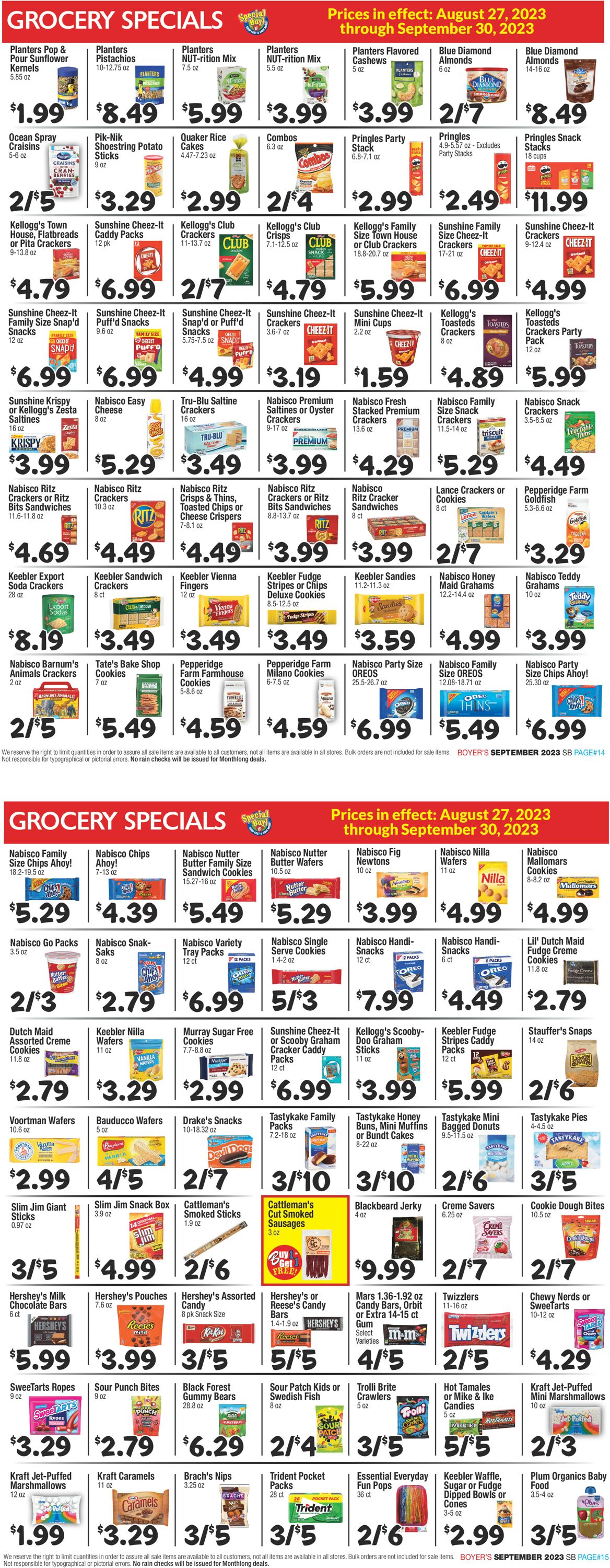 Boyer's Food Markets Weekly Ad Circular - valid 08/27-09/30/2023 (Page 8)