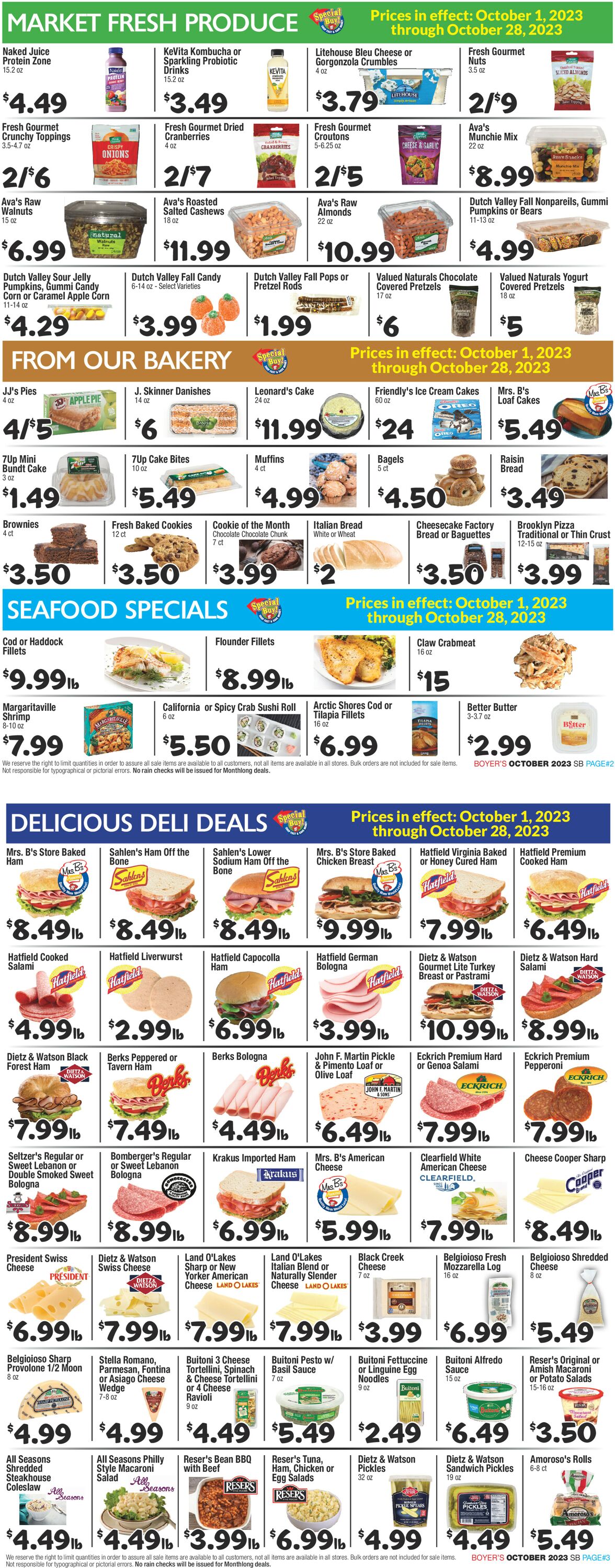 Boyer's Food Markets Weekly Ad Circular - valid 10/01-10/28/2023 (Page 2)