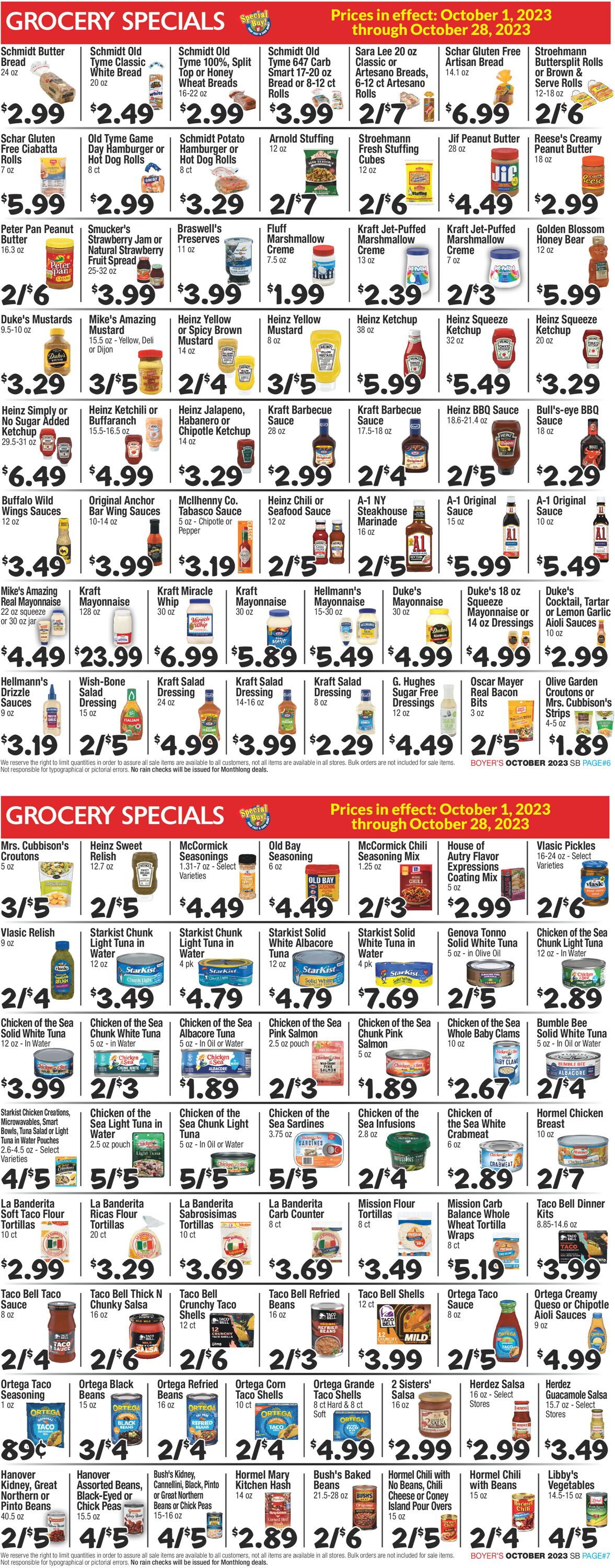 Boyer's Food Markets Weekly Ad Circular - valid 10/01-10/28/2023 (Page 4)