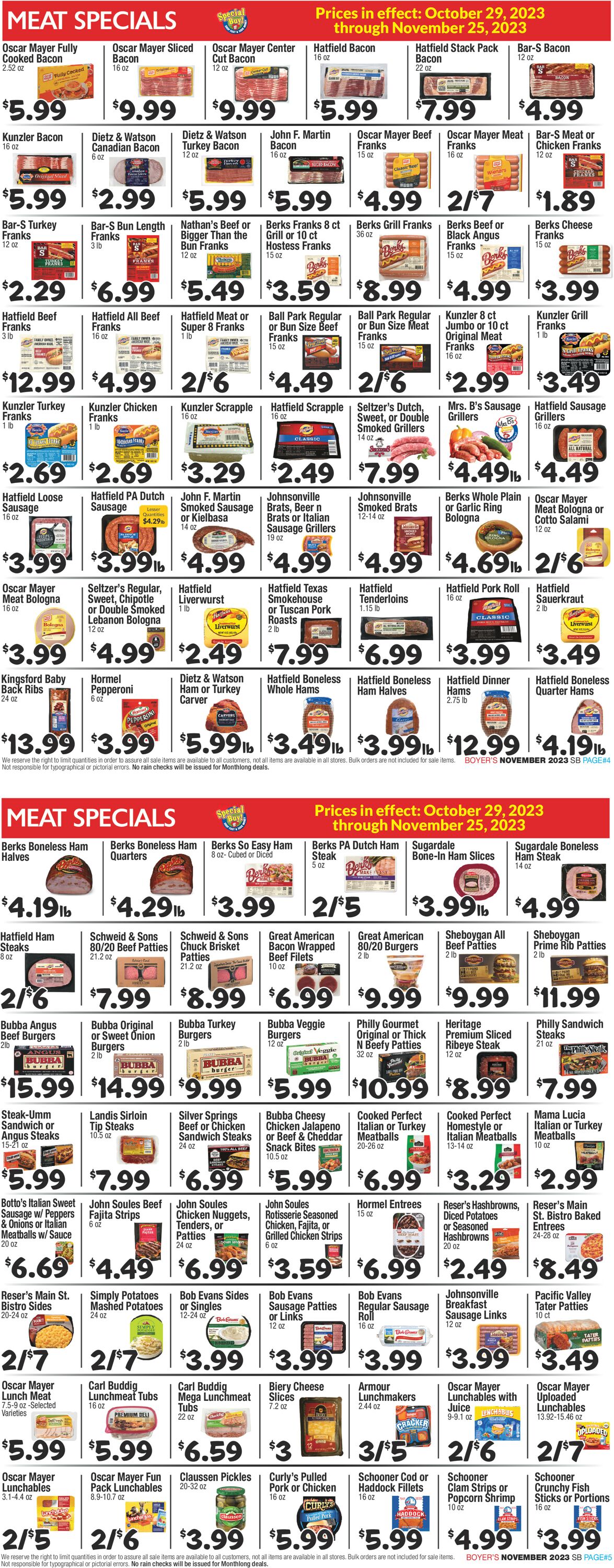 Boyer's Food Markets Weekly Ad Circular - valid 10/29-11/24/2023 (Page 3)