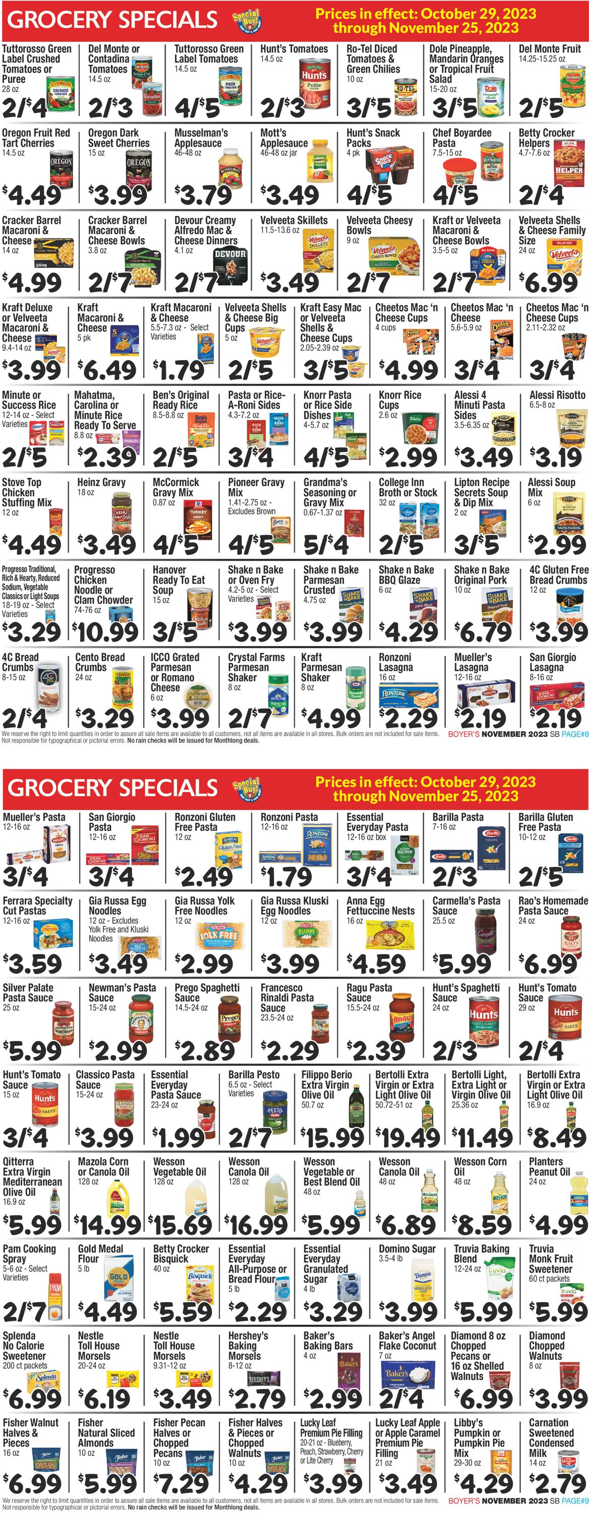 Boyer's Food Markets Weekly Ad Circular - valid 10/29-11/24/2023 (Page 5)