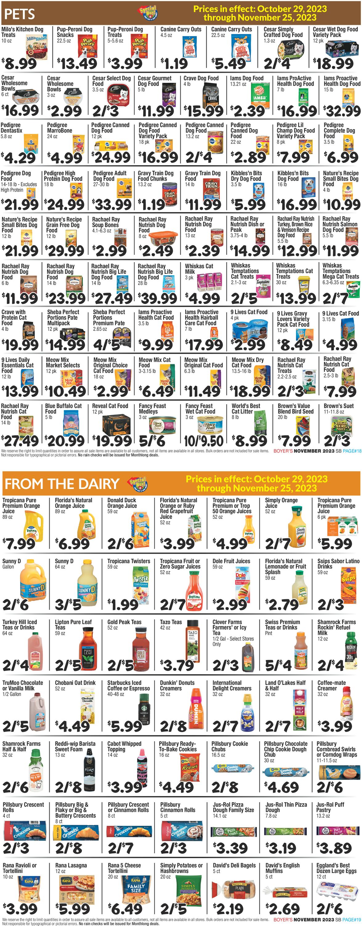 Boyer's Food Markets Weekly Ad Circular - valid 10/29-11/24/2023 (Page 10)