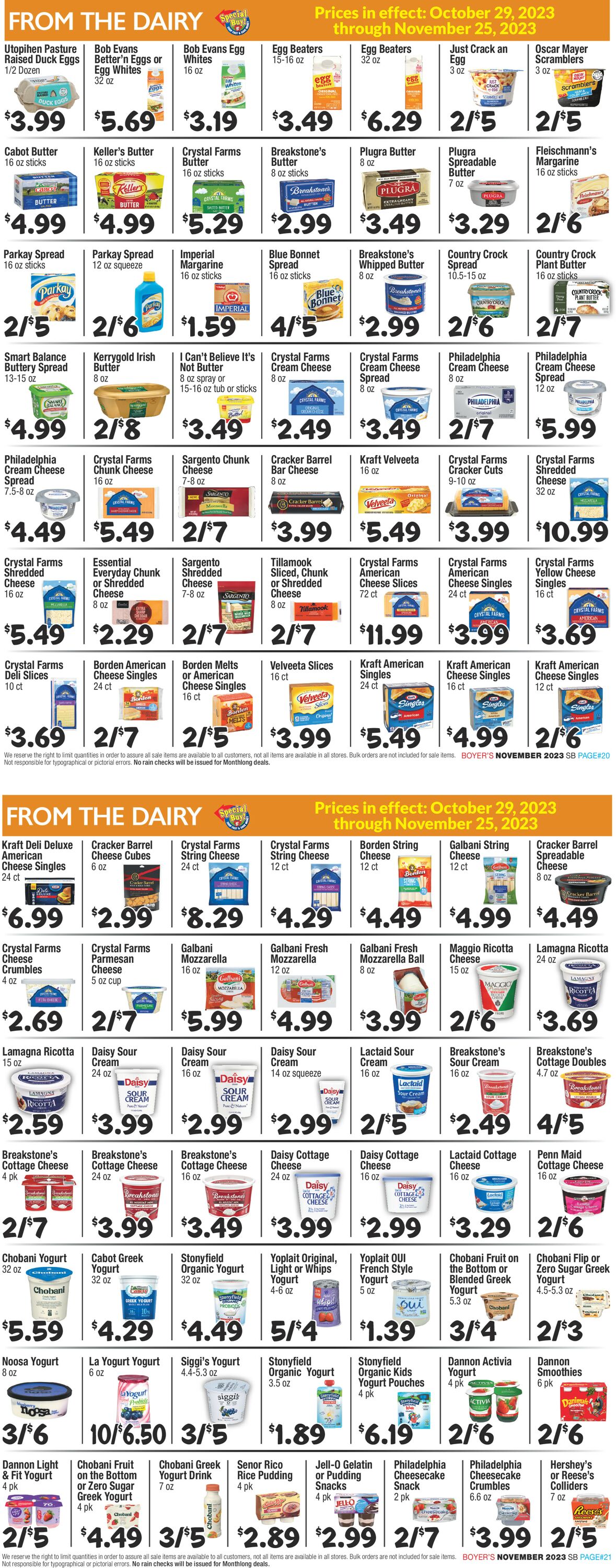 Boyer's Food Markets Weekly Ad Circular - valid 10/29-11/24/2023 (Page 11)