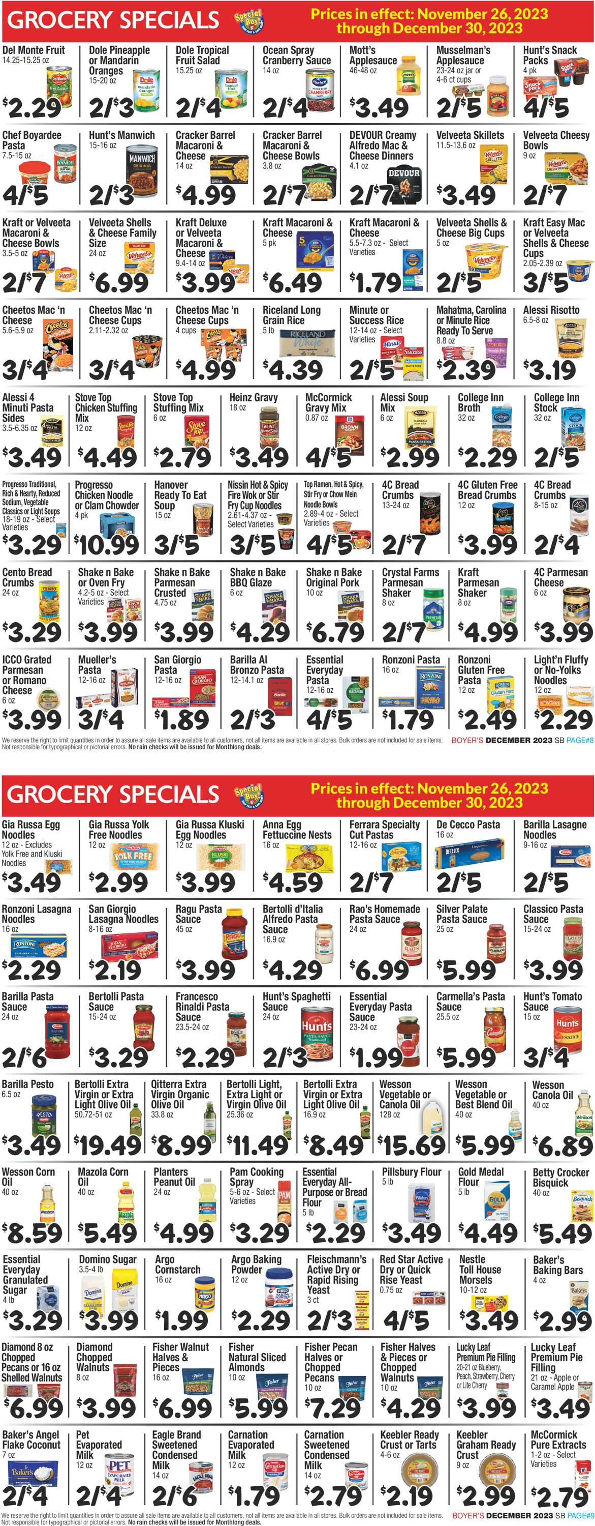 Boyer's Food Markets Weekly Ad Circular - valid 11/26-12/30/2023 (Page 5)