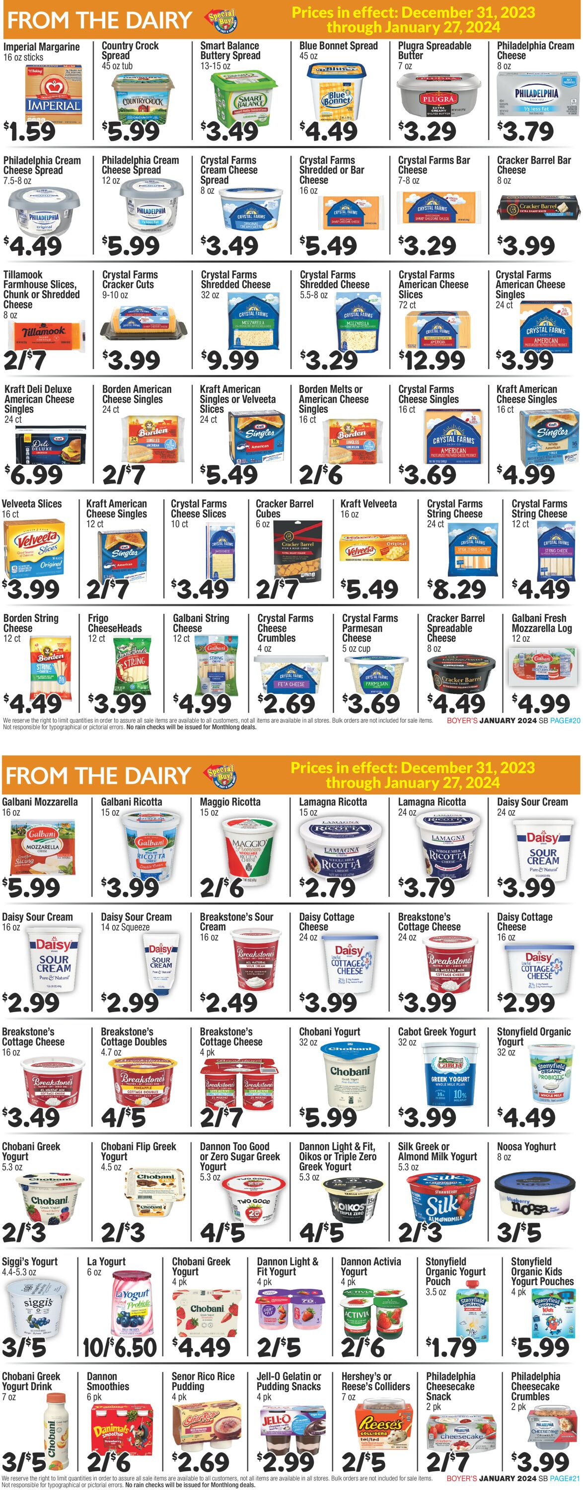 Boyer's Food Markets Weekly Ad Circular - valid 12/31-01/27/2024 (Page 11)