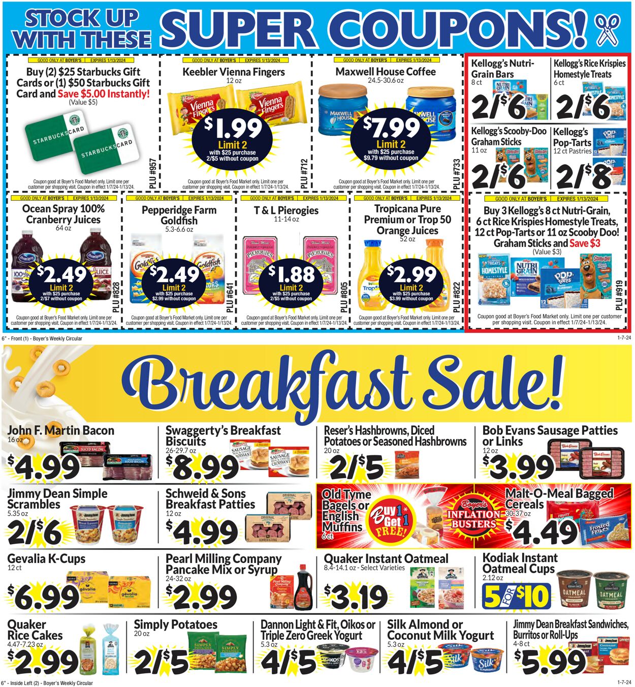 Boyer's Food Markets Weekly Ad Circular - valid 01/07-01/13/2024