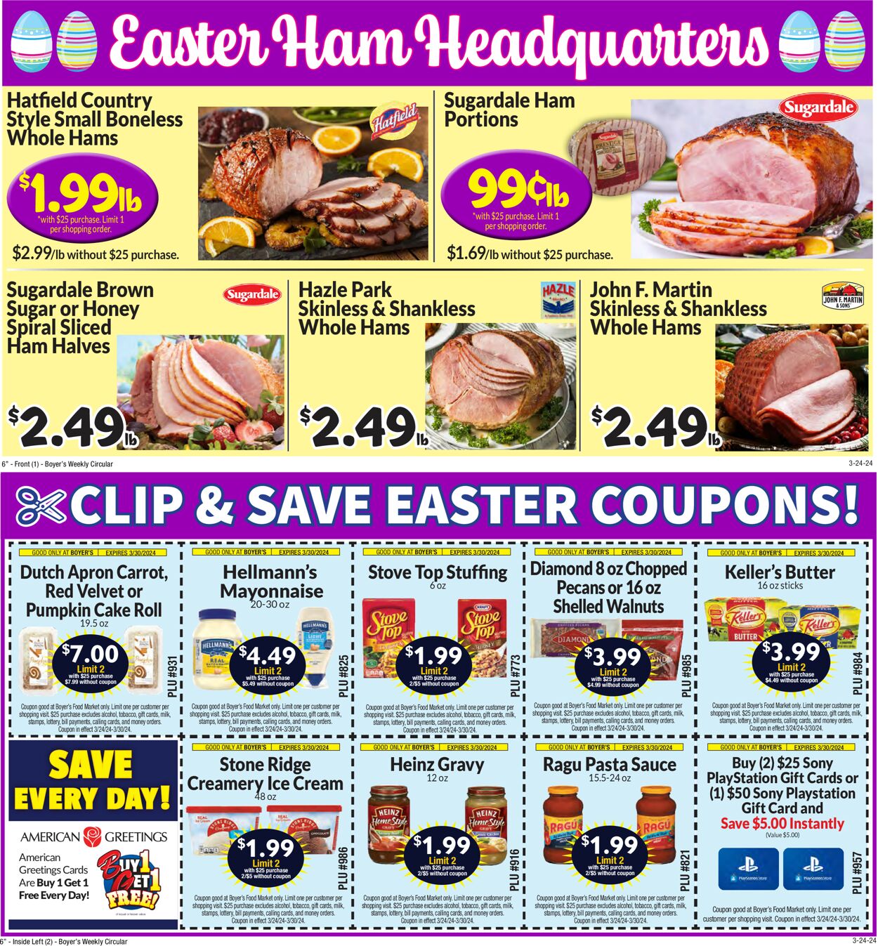 Boyer's Food Markets Weekly Ad Circular - valid 03/24-03/30/2024