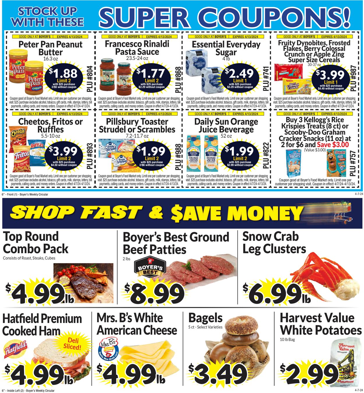 Boyer's Food Markets Weekly Ad Circular - valid 04/07-04/13/2024