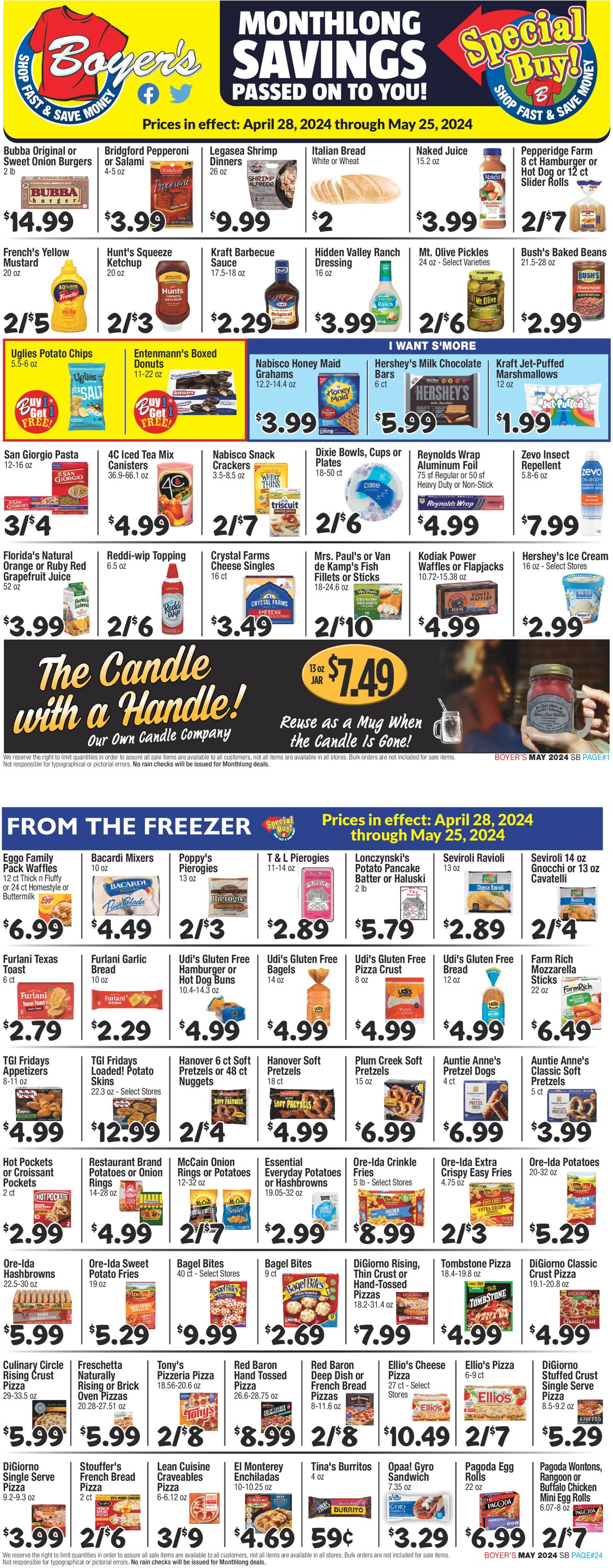 Boyer's Food Markets Weekly Ad Circular - valid 04/28-05/25/2024