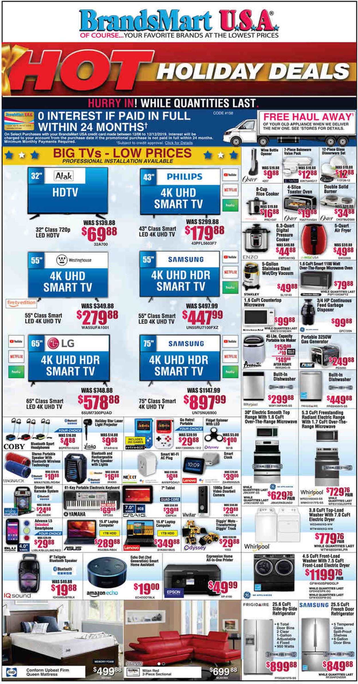 Brandsmart USA - Holiday Deals 2019 Weekly Ad Circular - valid 12/06-12/08/2019