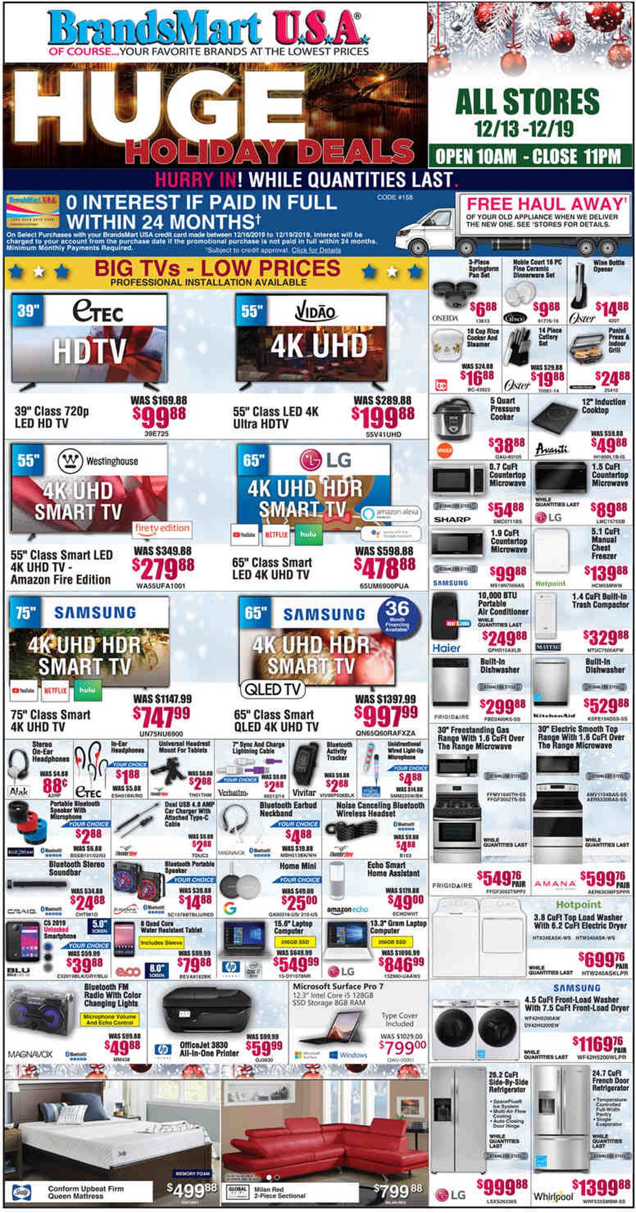 Brandsmart USA - Holiday Deals Ad 2019 Weekly Ad Circular - valid 12/16-12/19/2019