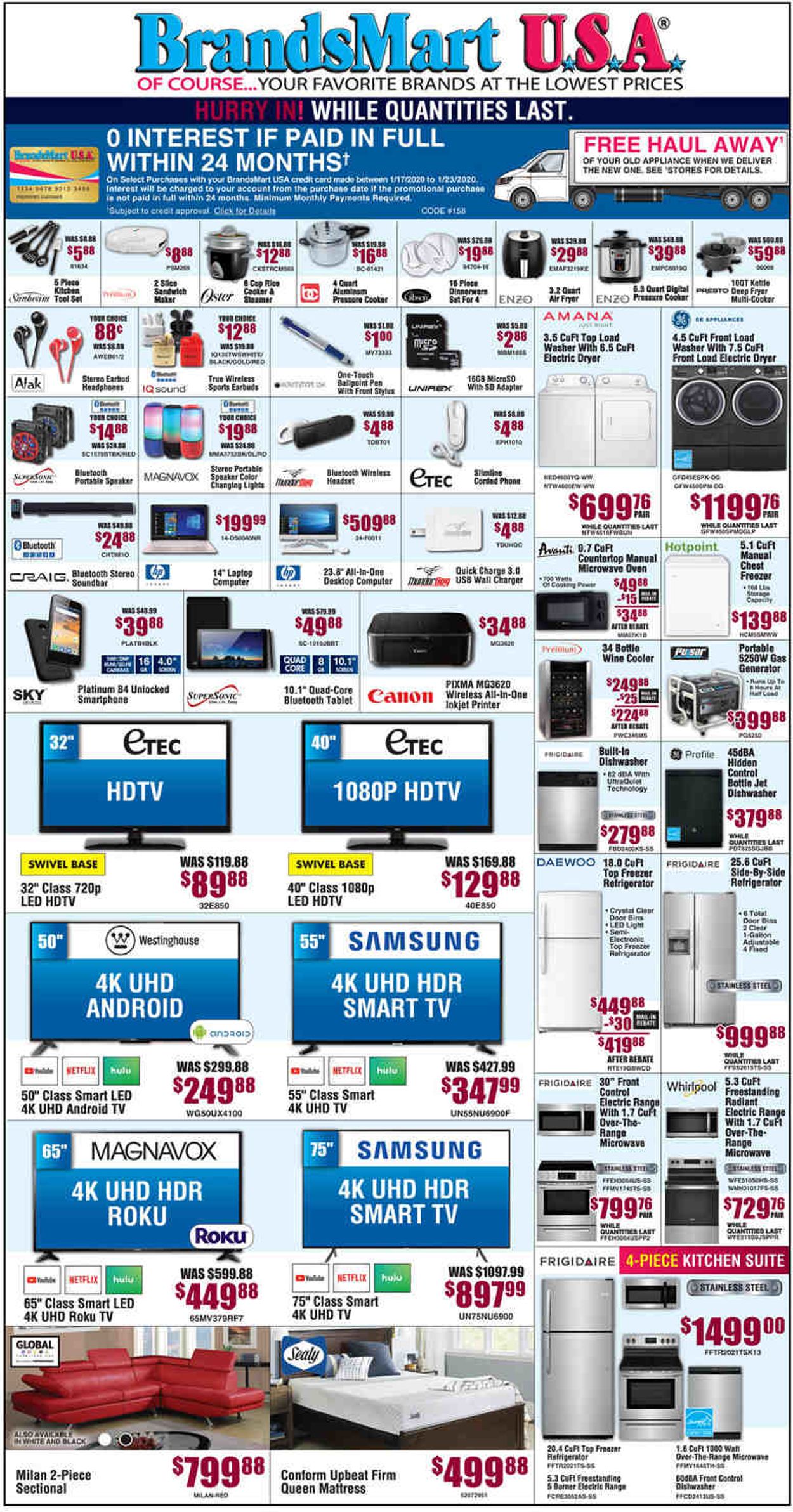 Brandsmart USA Weekly Ad Circular - valid 01/17-01/19/2020