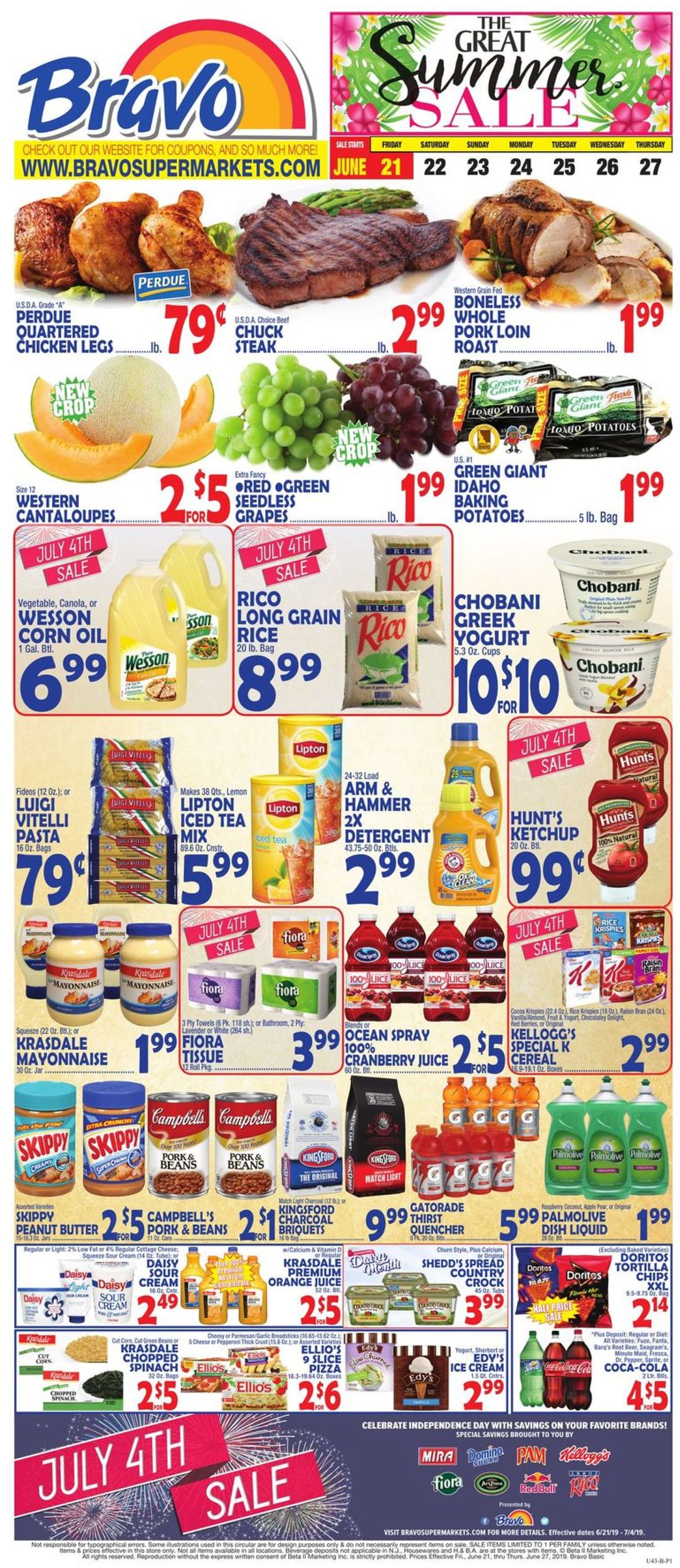 Bravo Supermarkets Weekly Ad Circular - valid 06/21-06/27/2019
