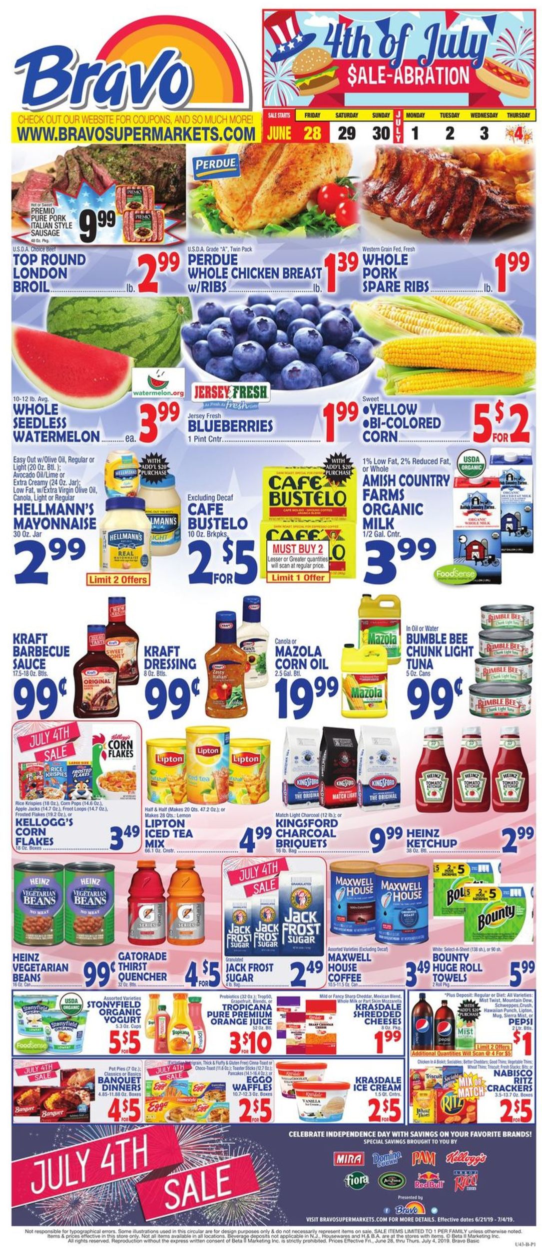 Bravo Supermarkets Weekly Ad Circular - valid 06/28-07/03/2019