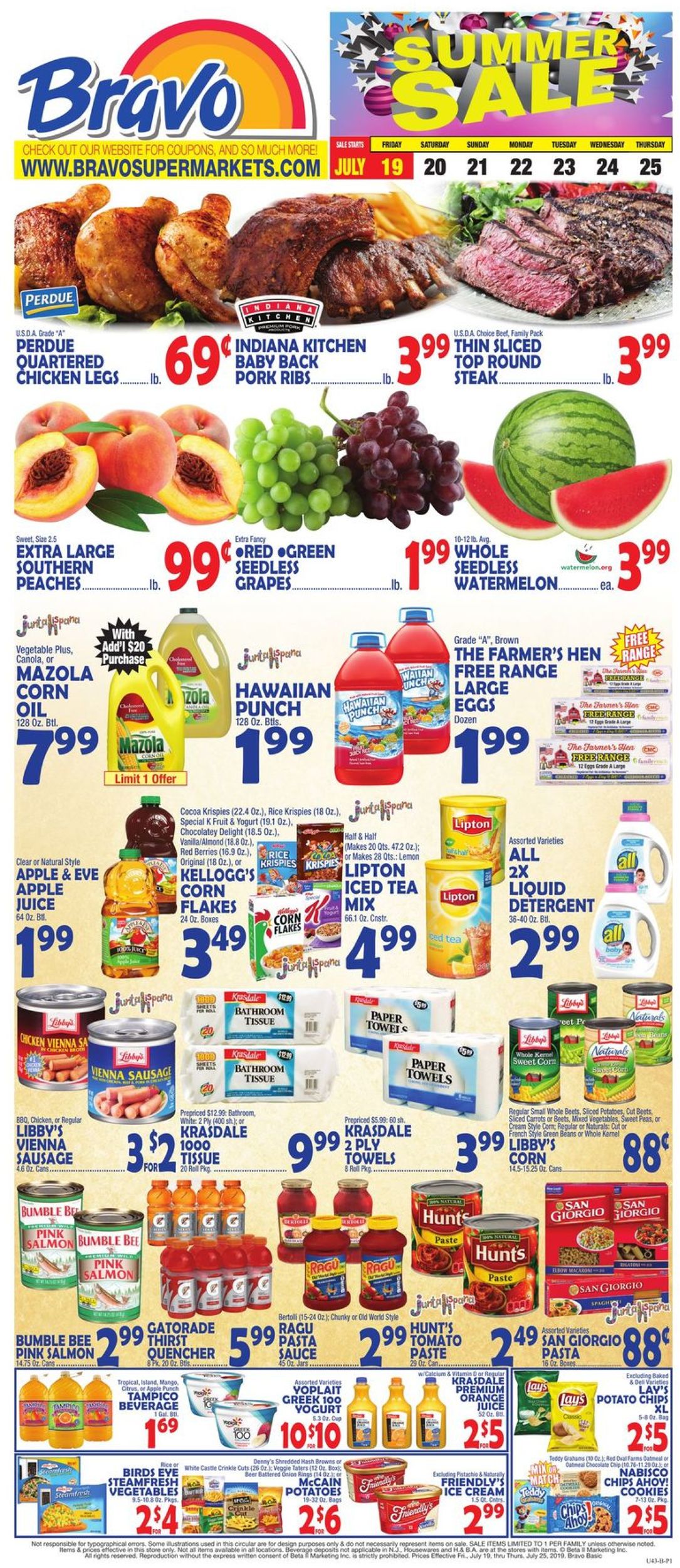 Bravo Supermarkets Weekly Ad Circular - valid 07/19-07/25/2019