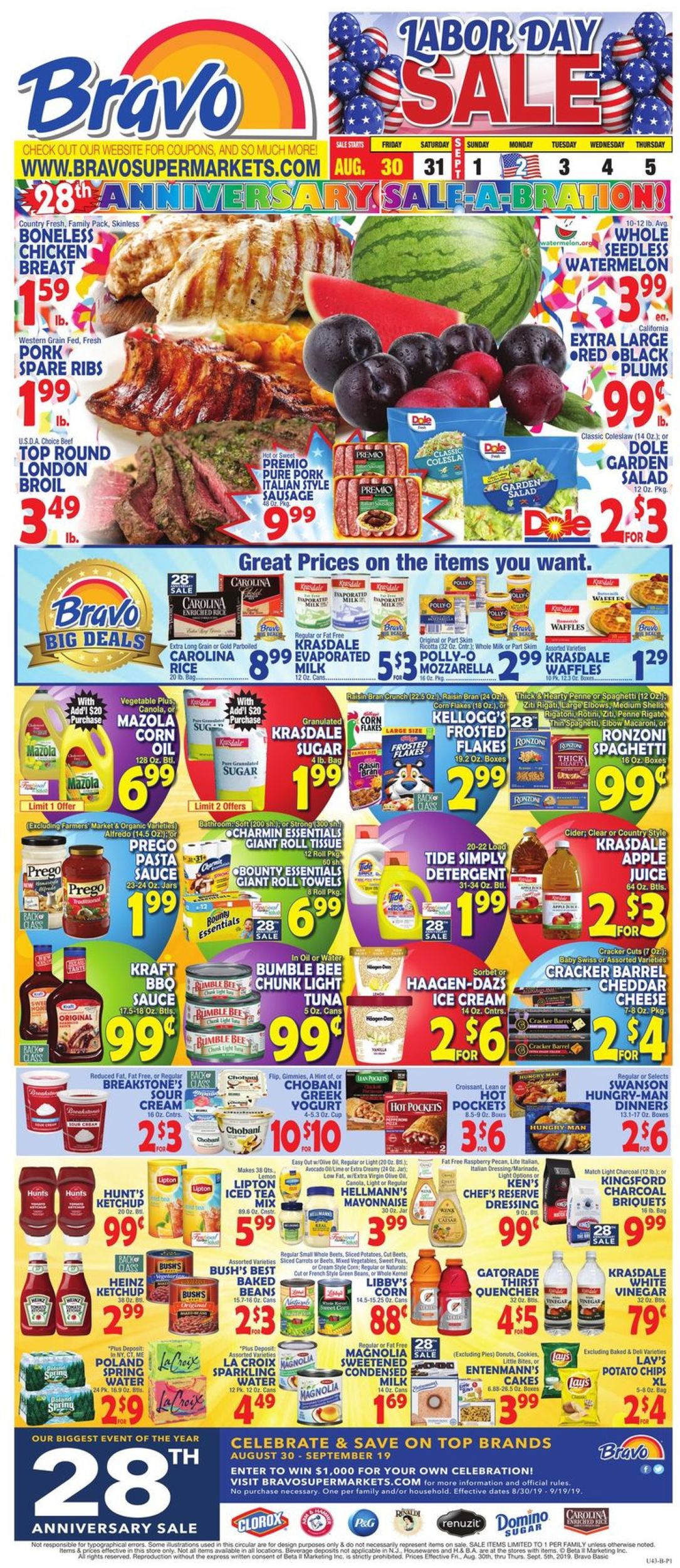 Bravo Supermarkets Weekly Ad Circular - valid 08/30-09/05/2019