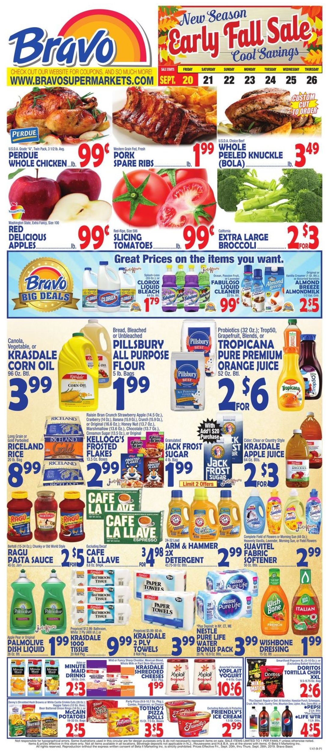 Bravo Supermarkets Weekly Ad Circular - valid 09/20-09/26/2019