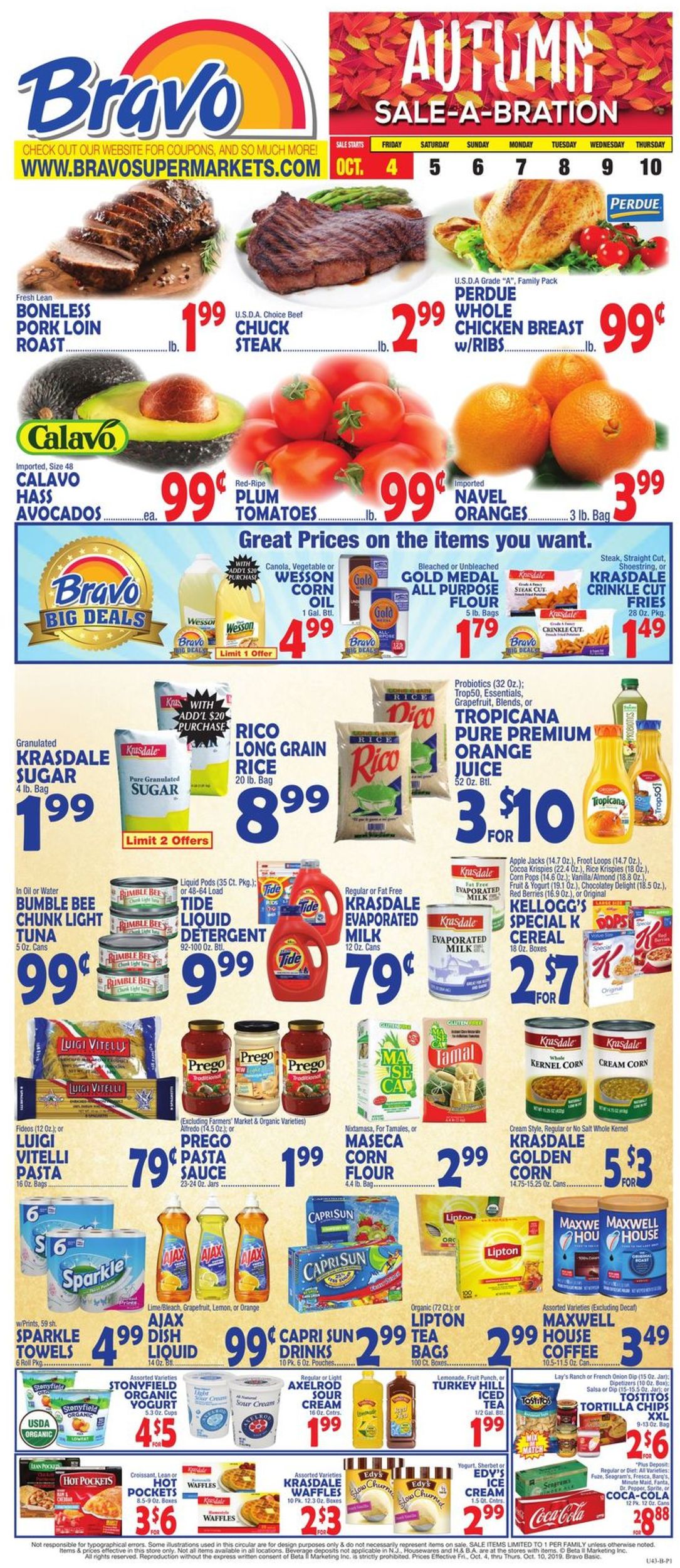 Bravo Supermarkets Weekly Ad Circular - valid 10/04-10/10/2019