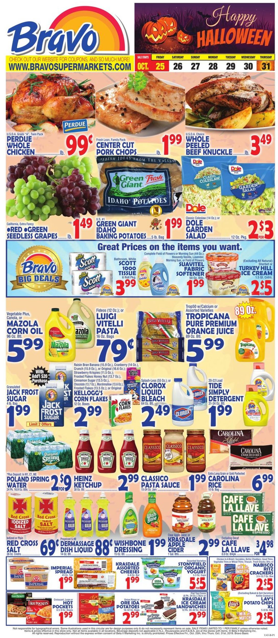 Bravo Supermarkets Weekly Ad Circular - valid 10/25-10/31/2019
