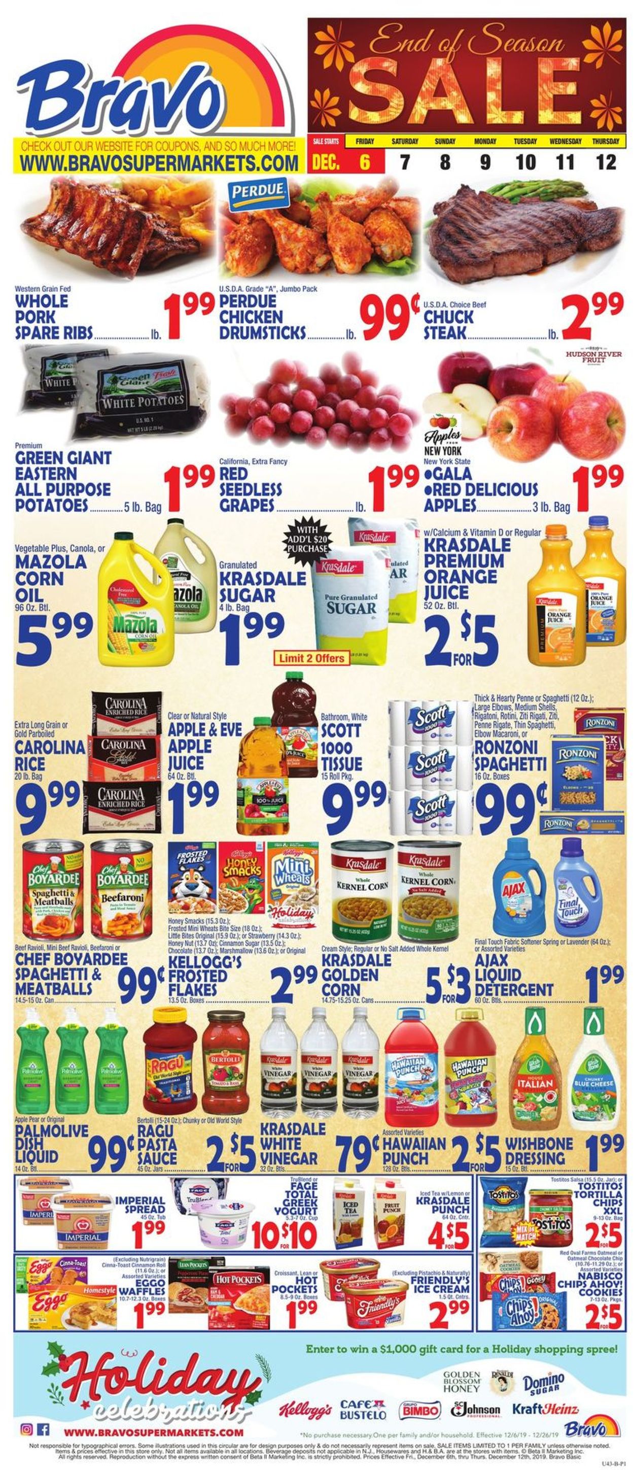 Bravo Supermarkets - Holiday Ad 2019 Weekly Ad Circular - valid 12/06-12/12/2019