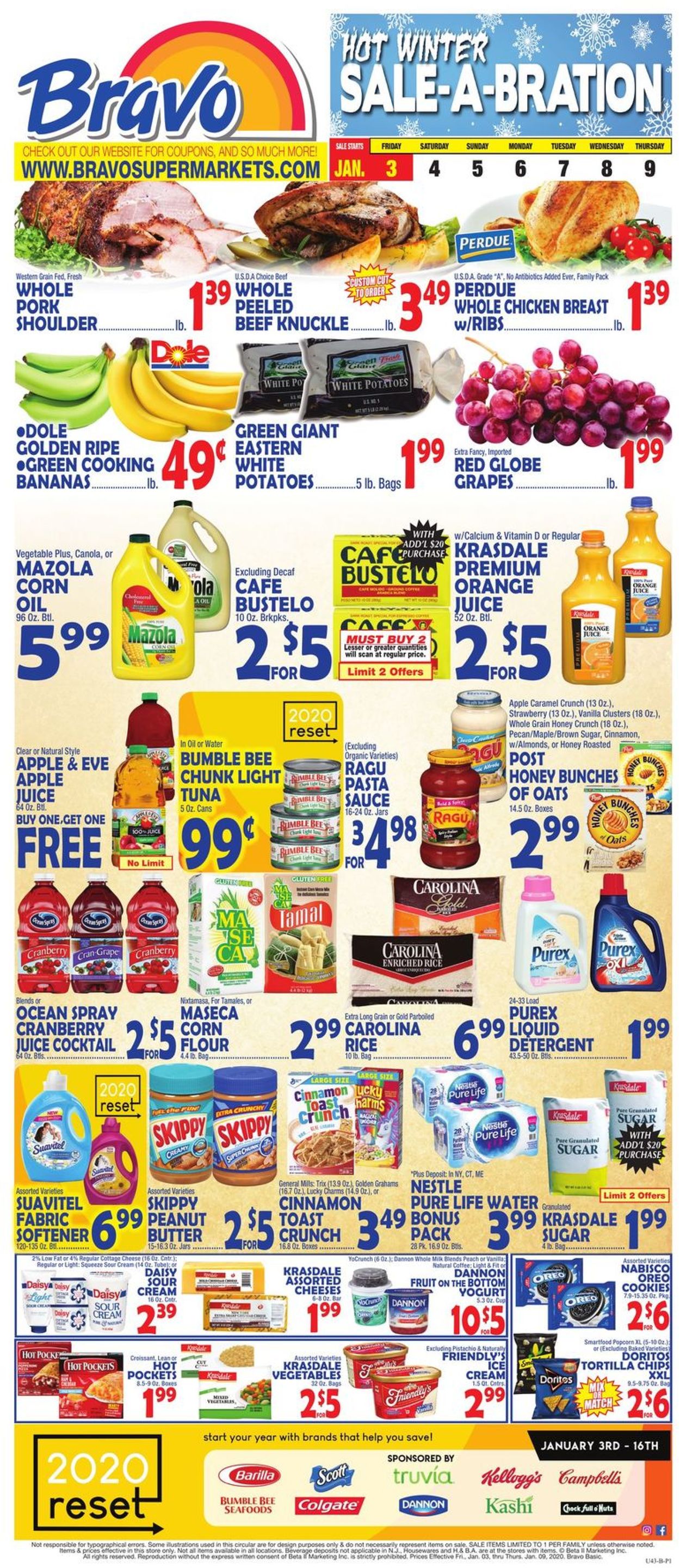 Bravo Supermarkets - Winter Sale 2020 Weekly Ad Circular - valid 01/03-01/09/2020