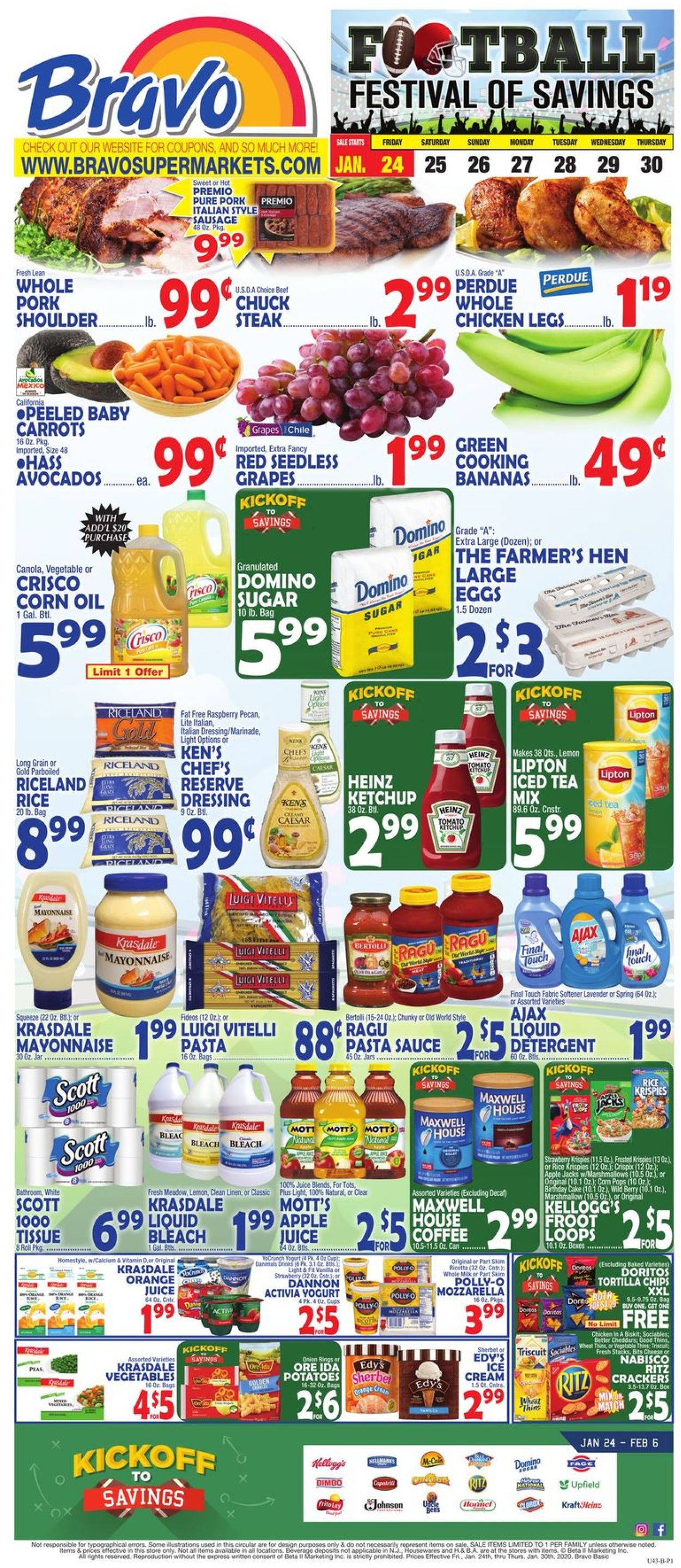 Bravo Supermarkets Weekly Ad Circular - valid 01/24-01/30/2020